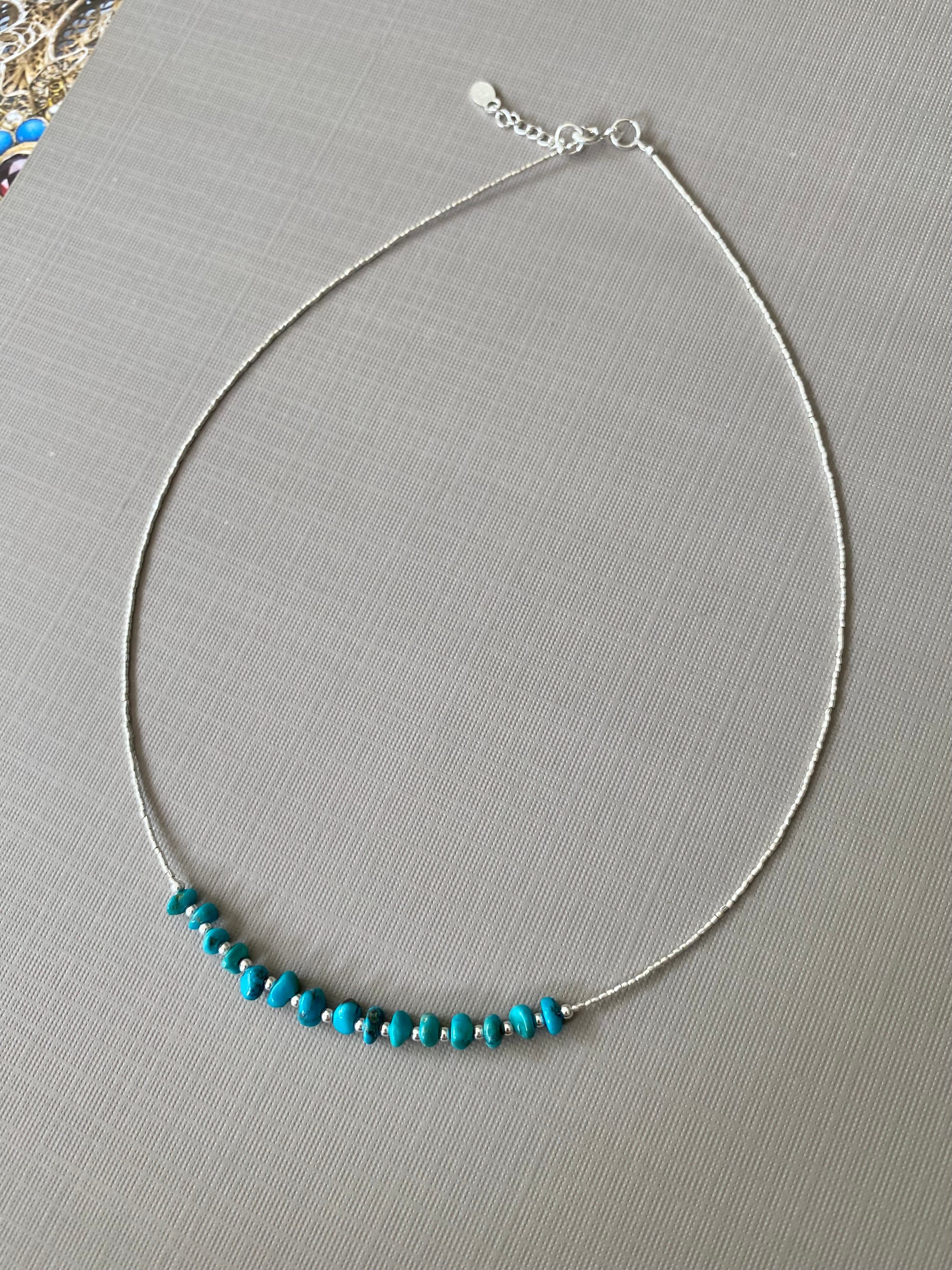 Turquoise Line Necklace