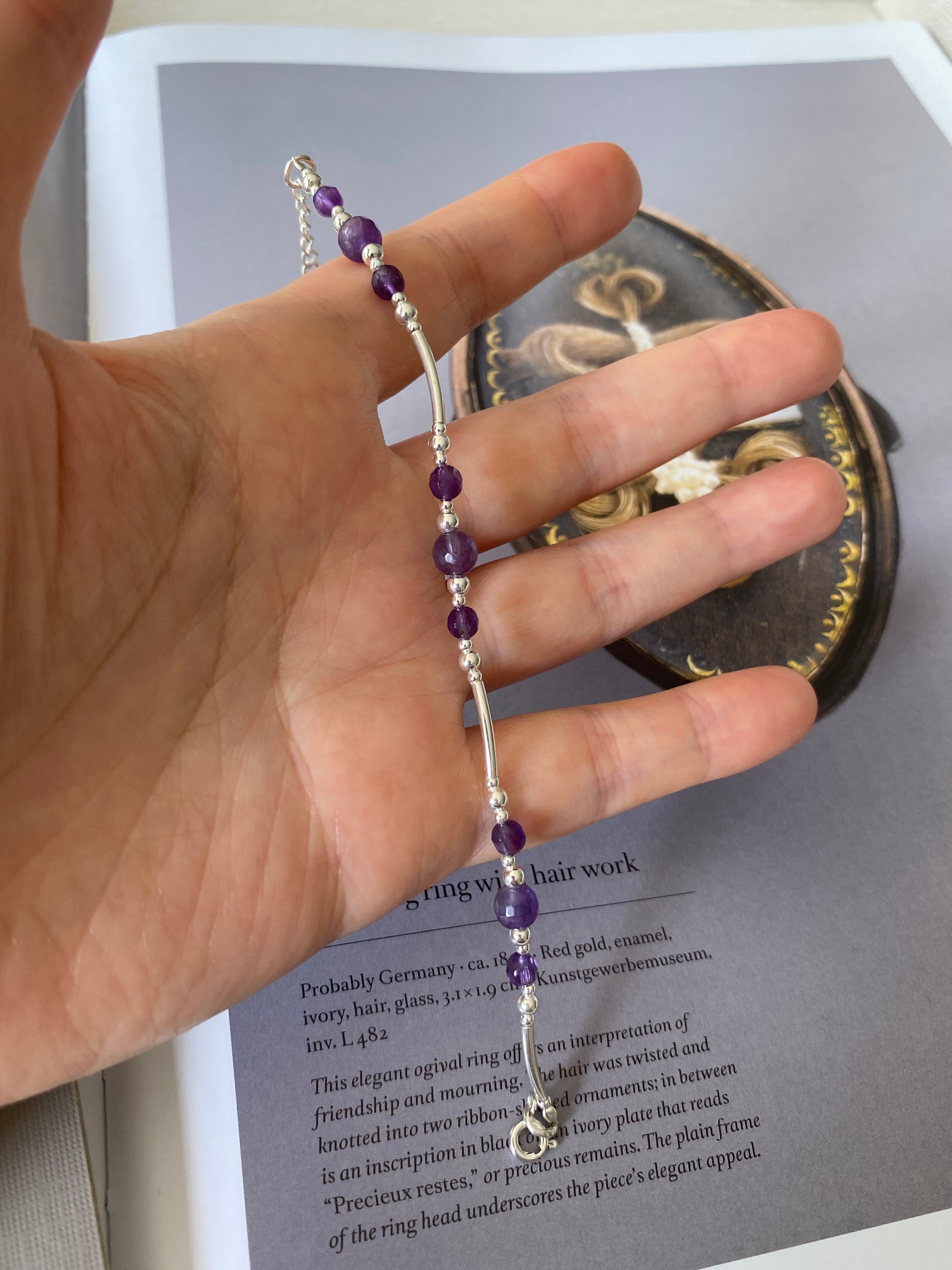 Amethyst Bead Bracelet