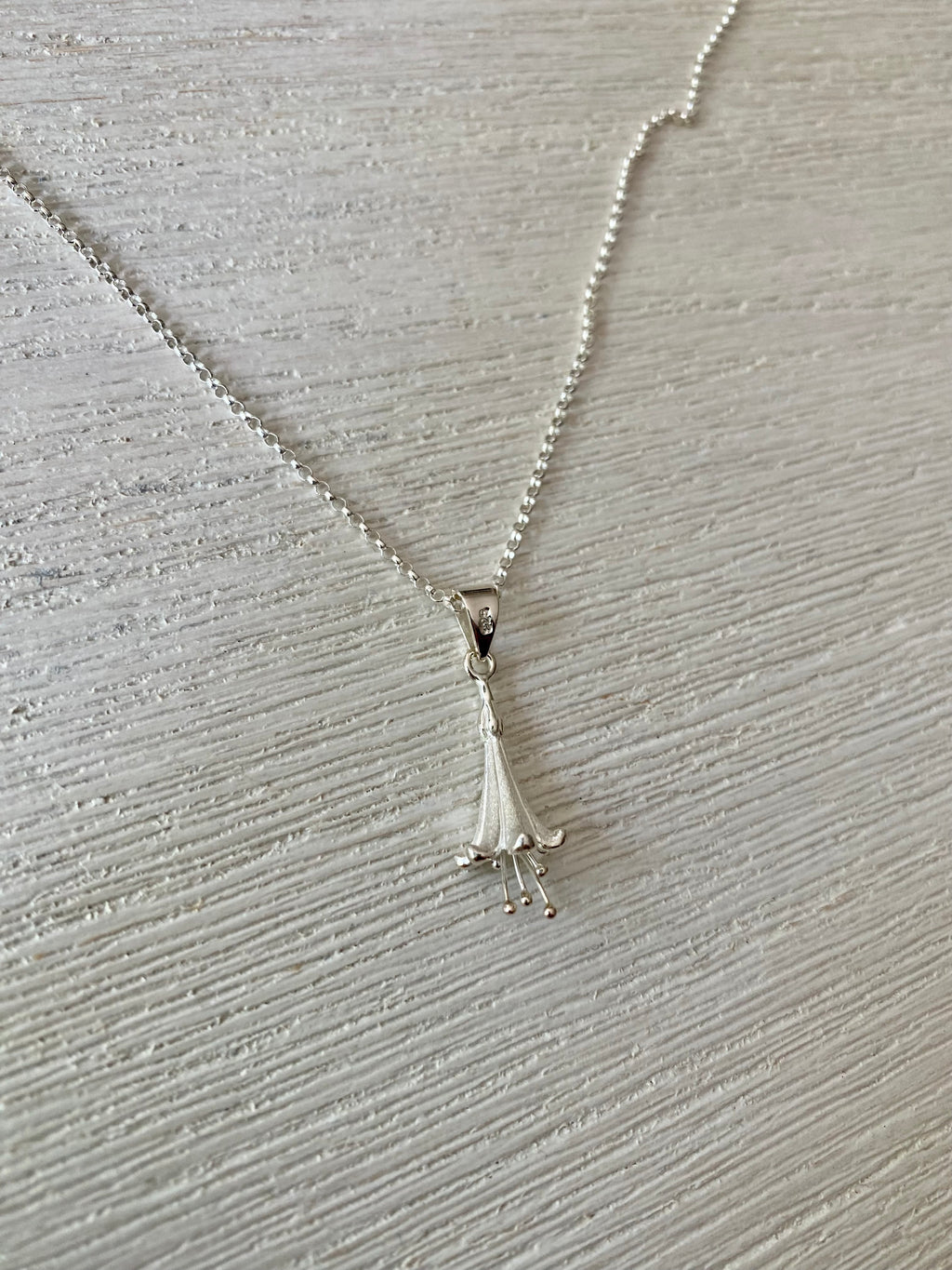 Matte Bloom Drop Necklace