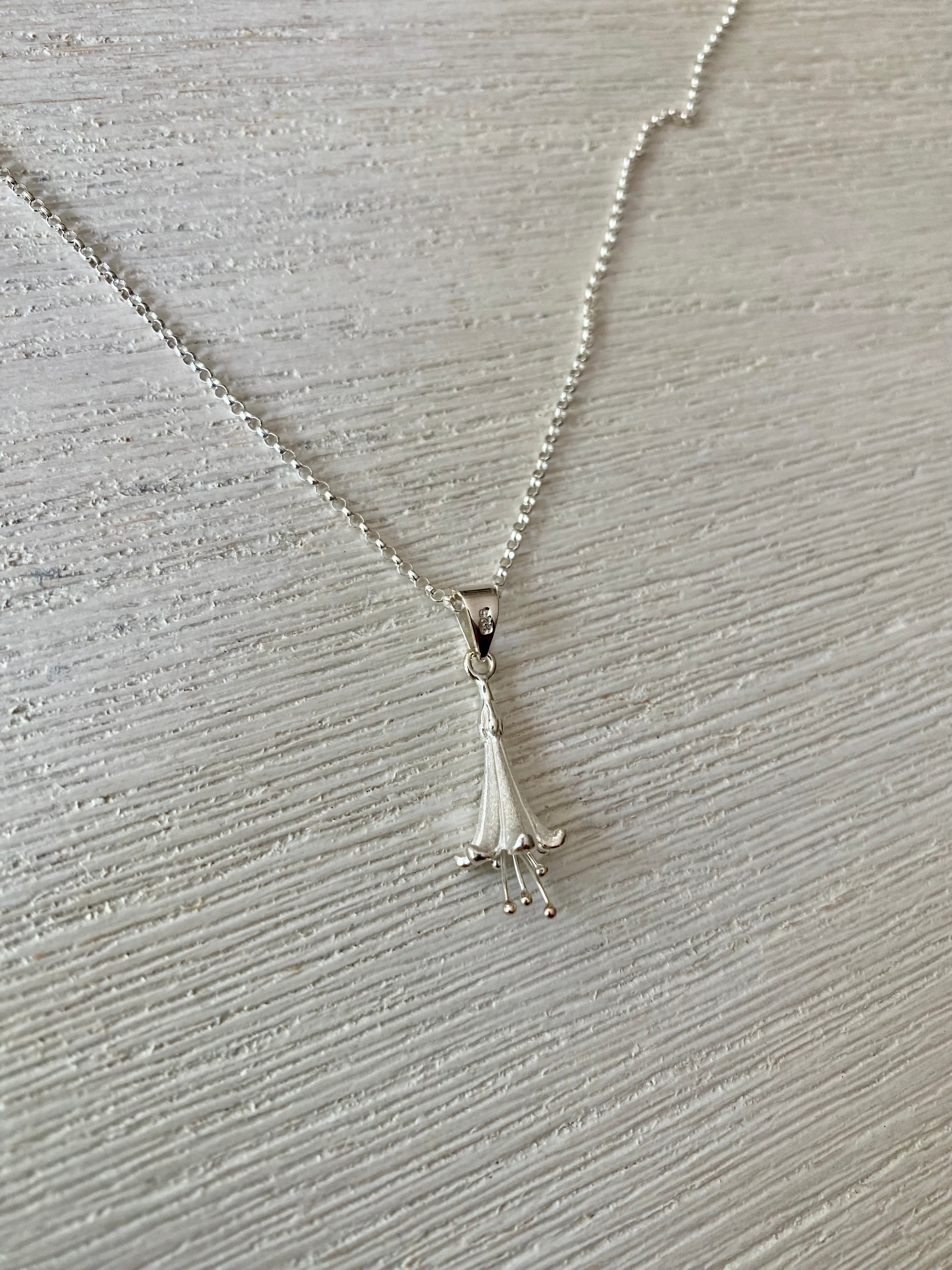 Matte Bloom Drop Necklace