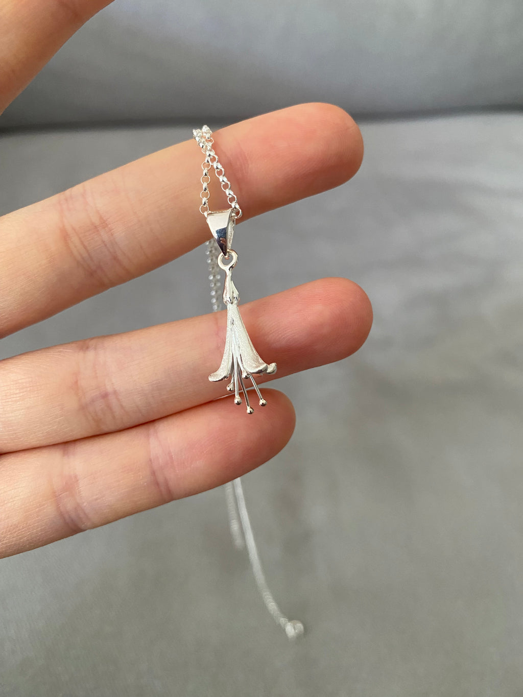 Matte Bloom Drop Necklace