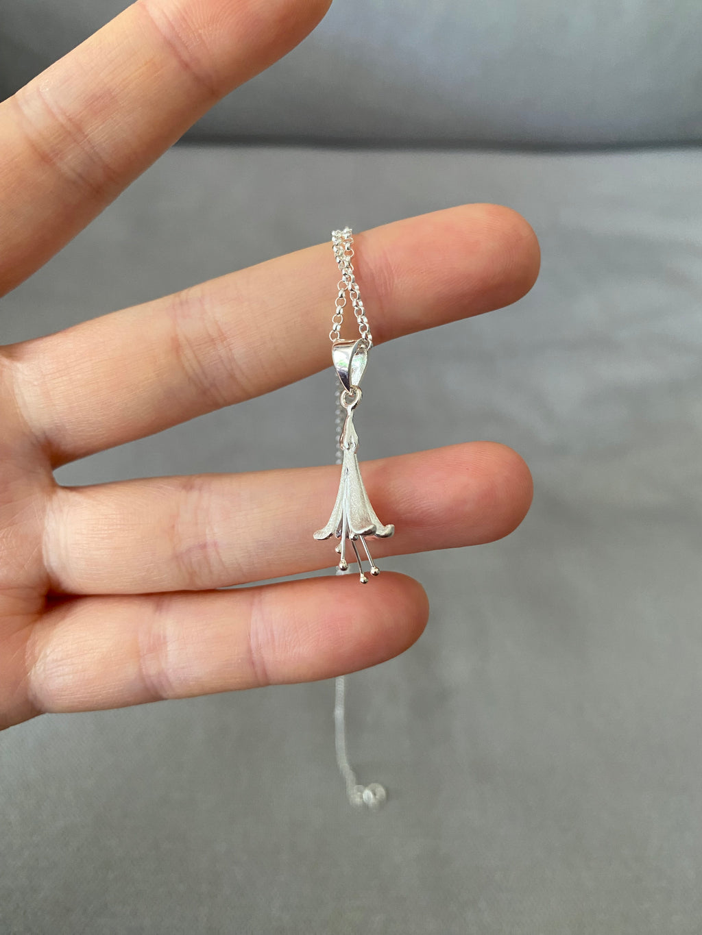 Matte Bloom Drop Necklace