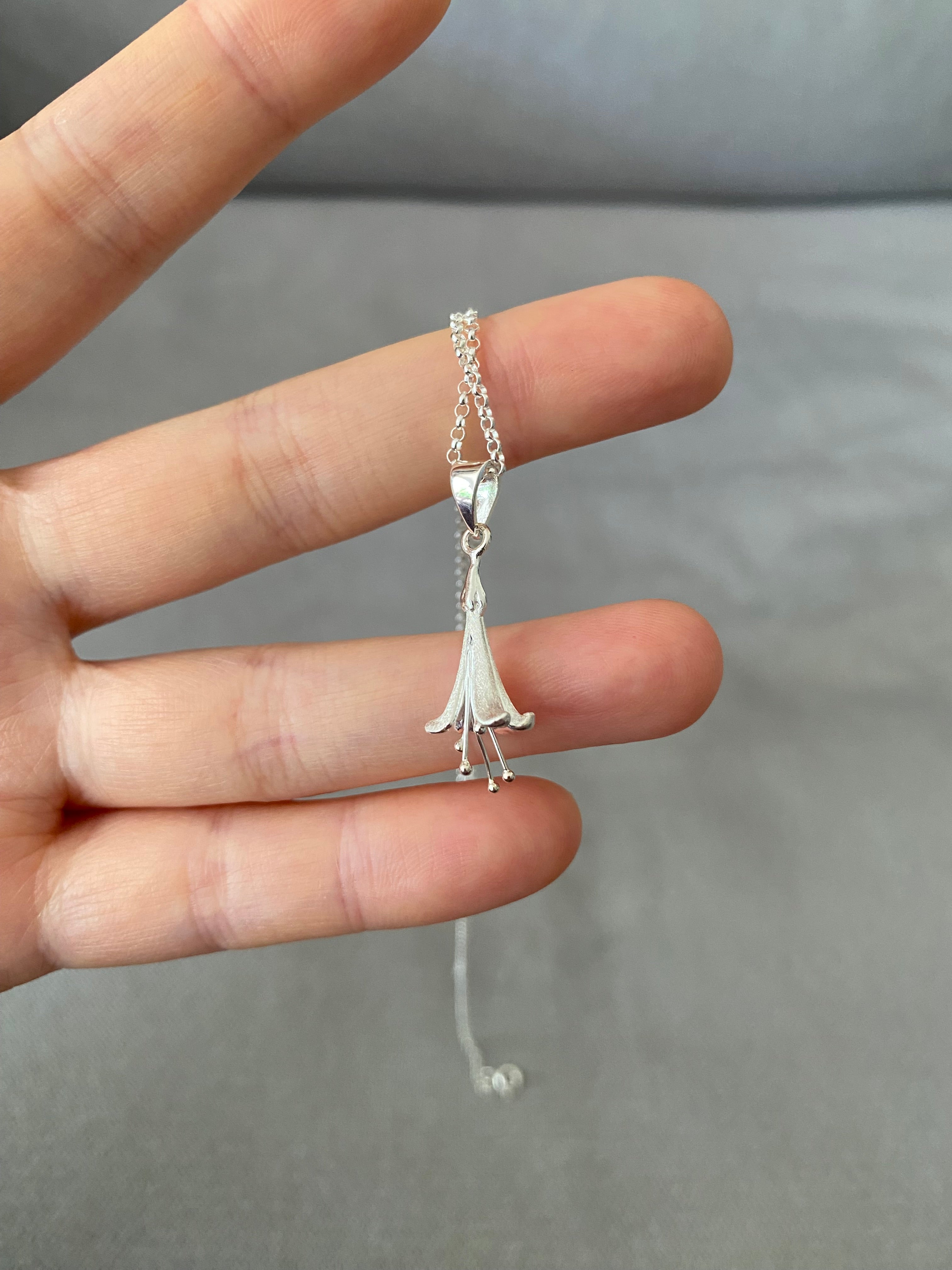 Matte Bloom Drop Necklace