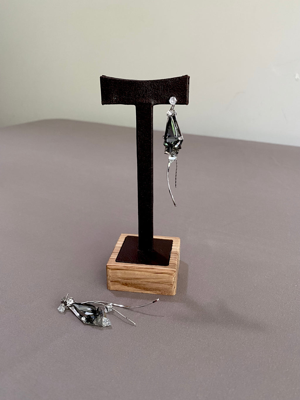 Swarovski Faceted Drop Earrings - Black Diamond