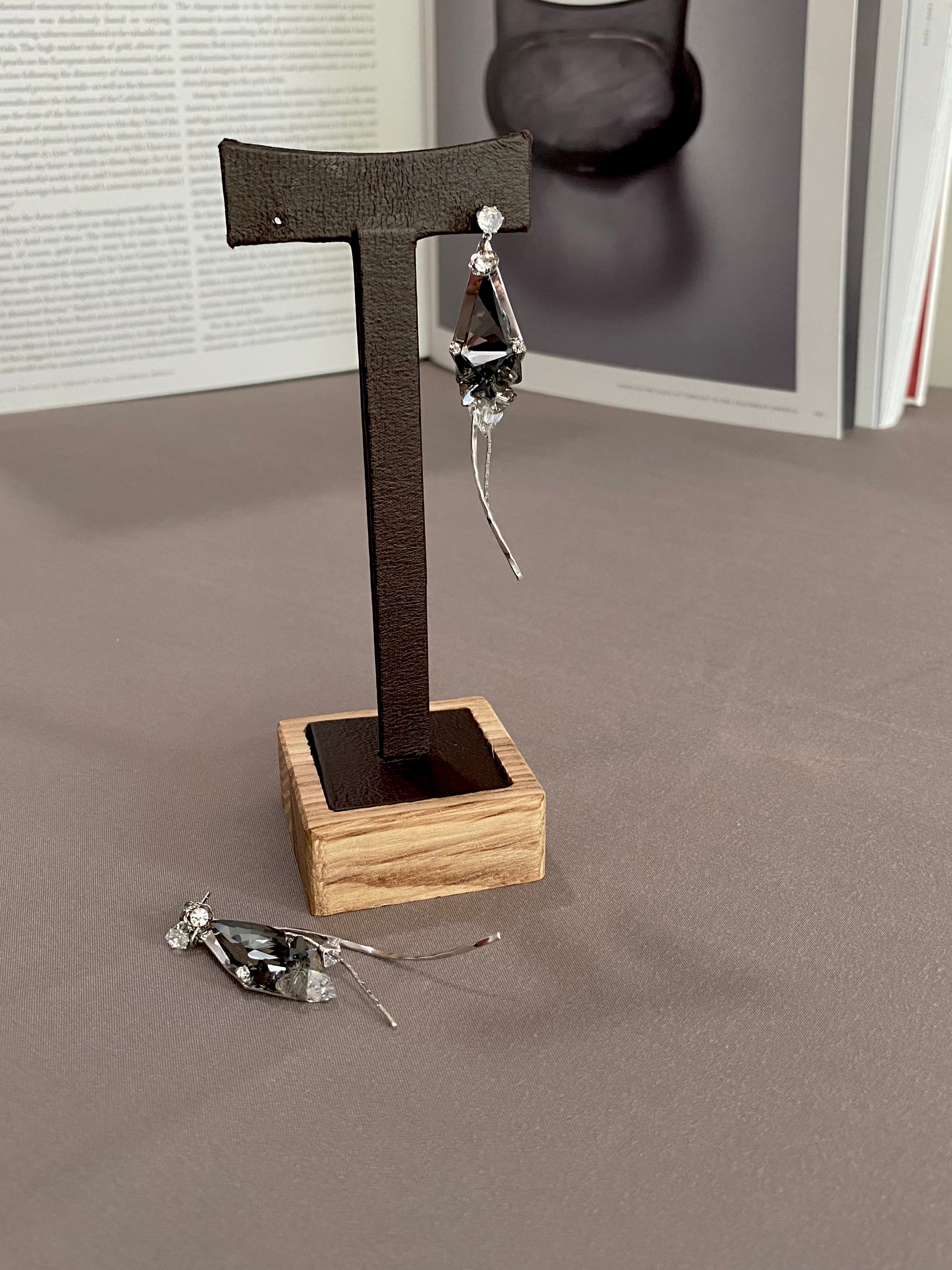 Swarovski Faceted Drop Earrings - Black Diamond