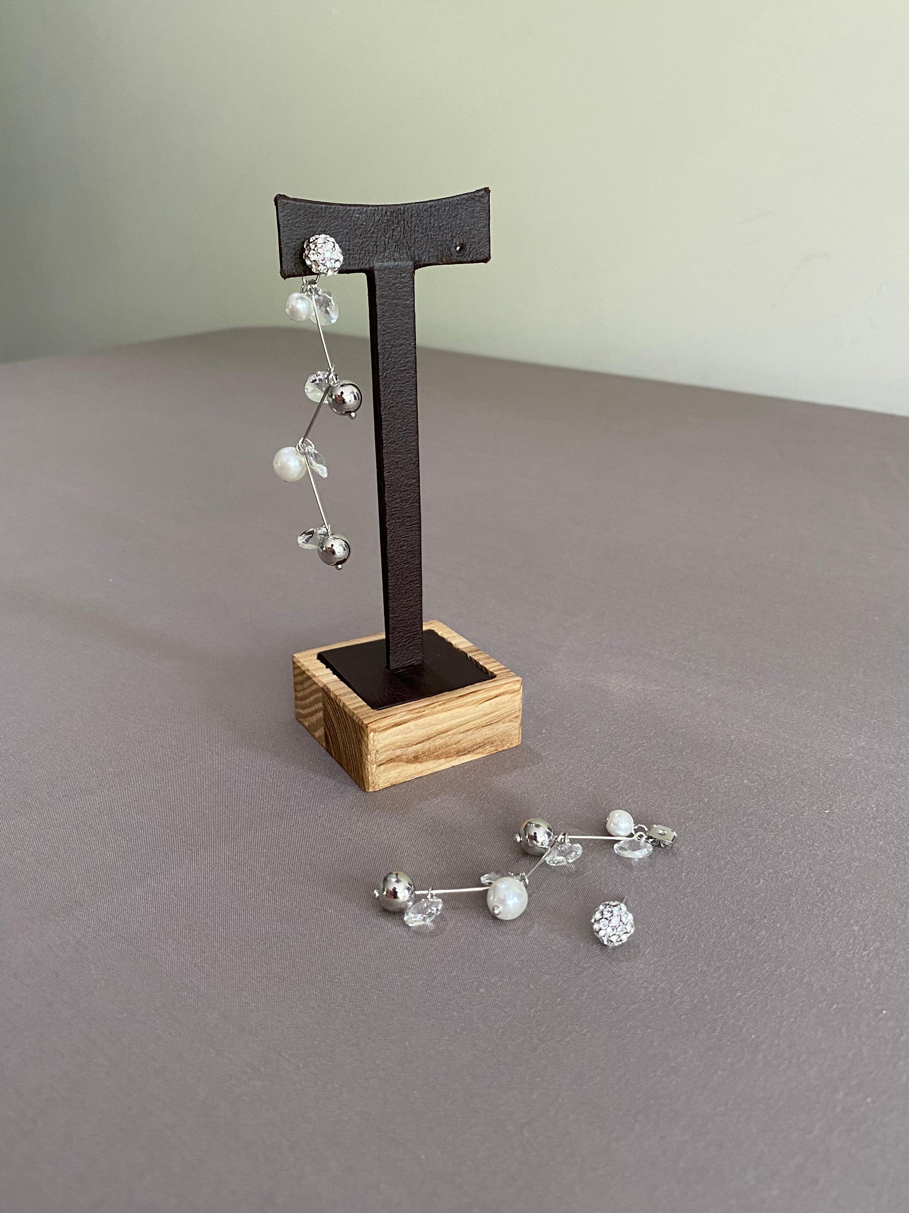 Swarovski Pearl & Crystal Cluster Drop Earrings (2 colors)