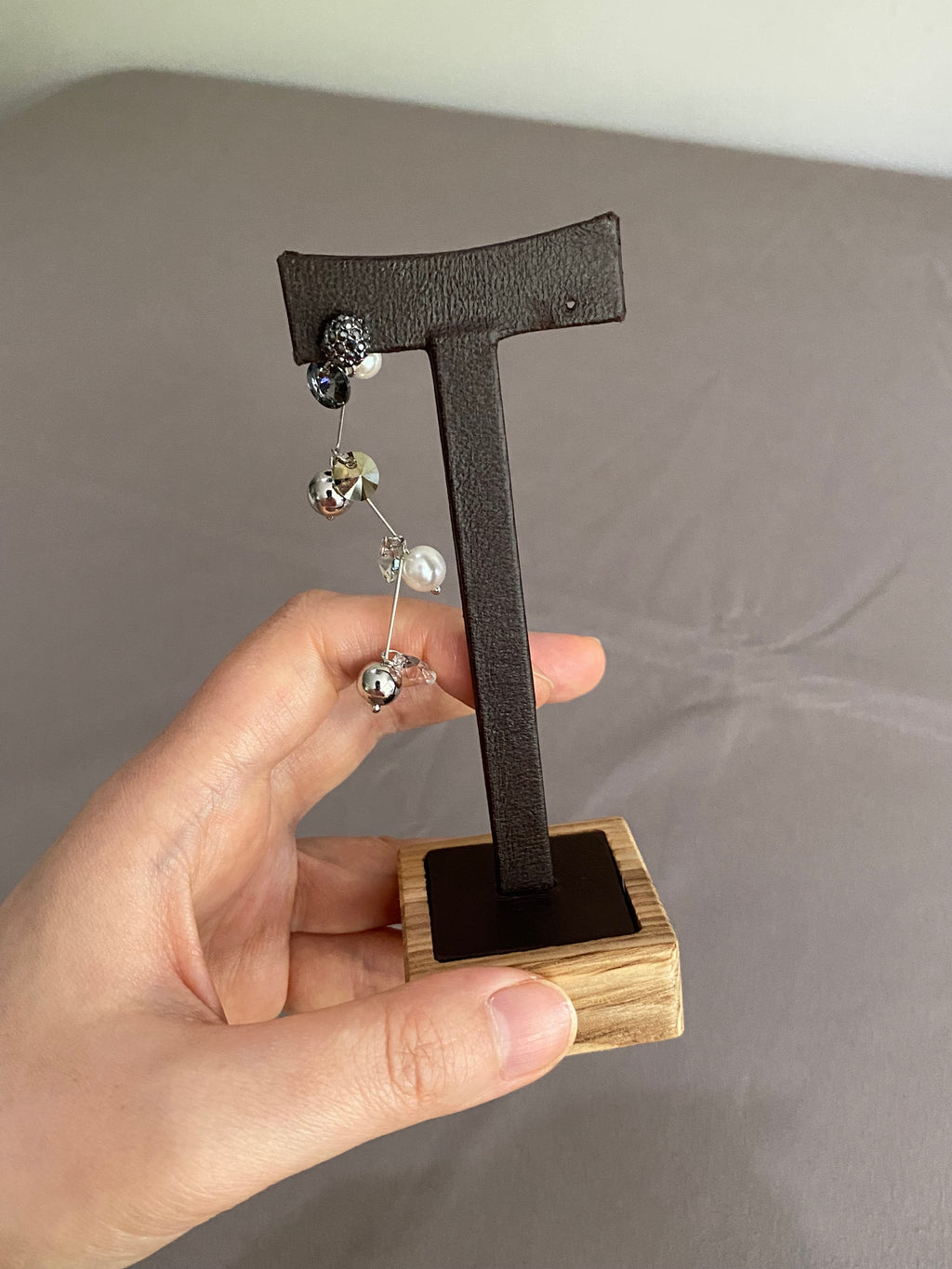 Swarovski Pearl & Crystal Cluster Drop Earrings (2 colors)