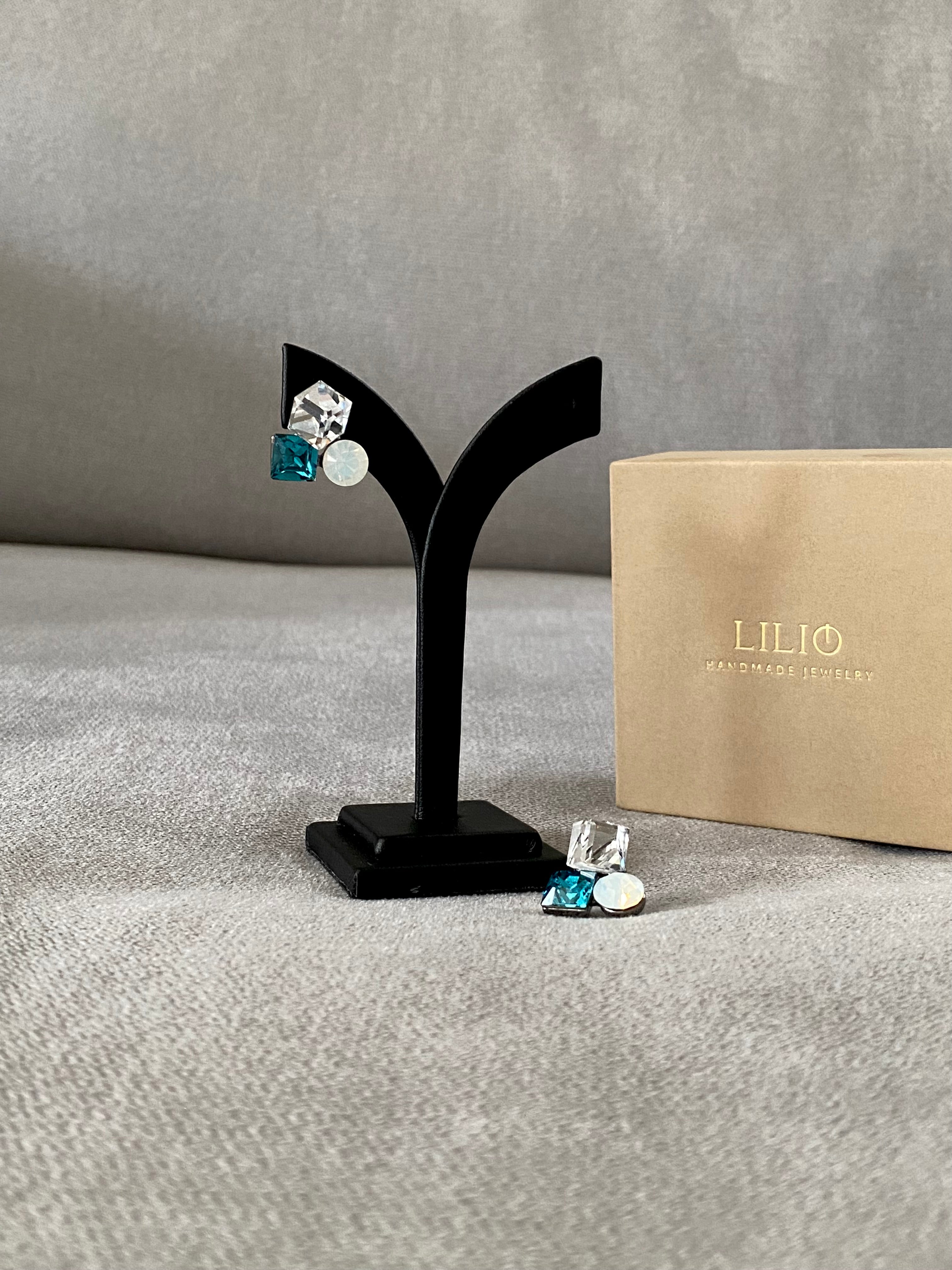 Swarovski Multi-Shape Cluster Stud Earrings