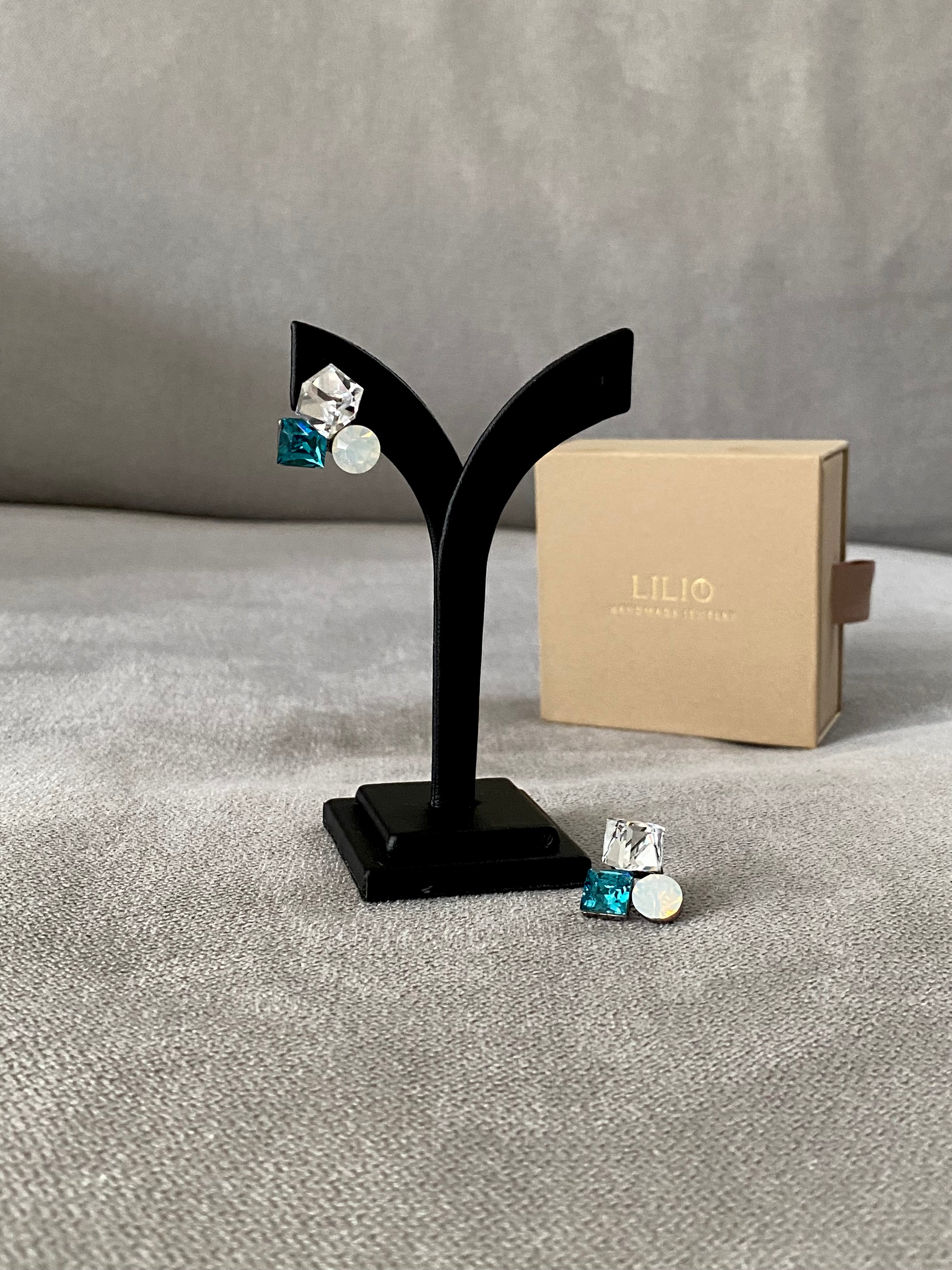 Swarovski Multi-Shape Cluster Stud Earrings