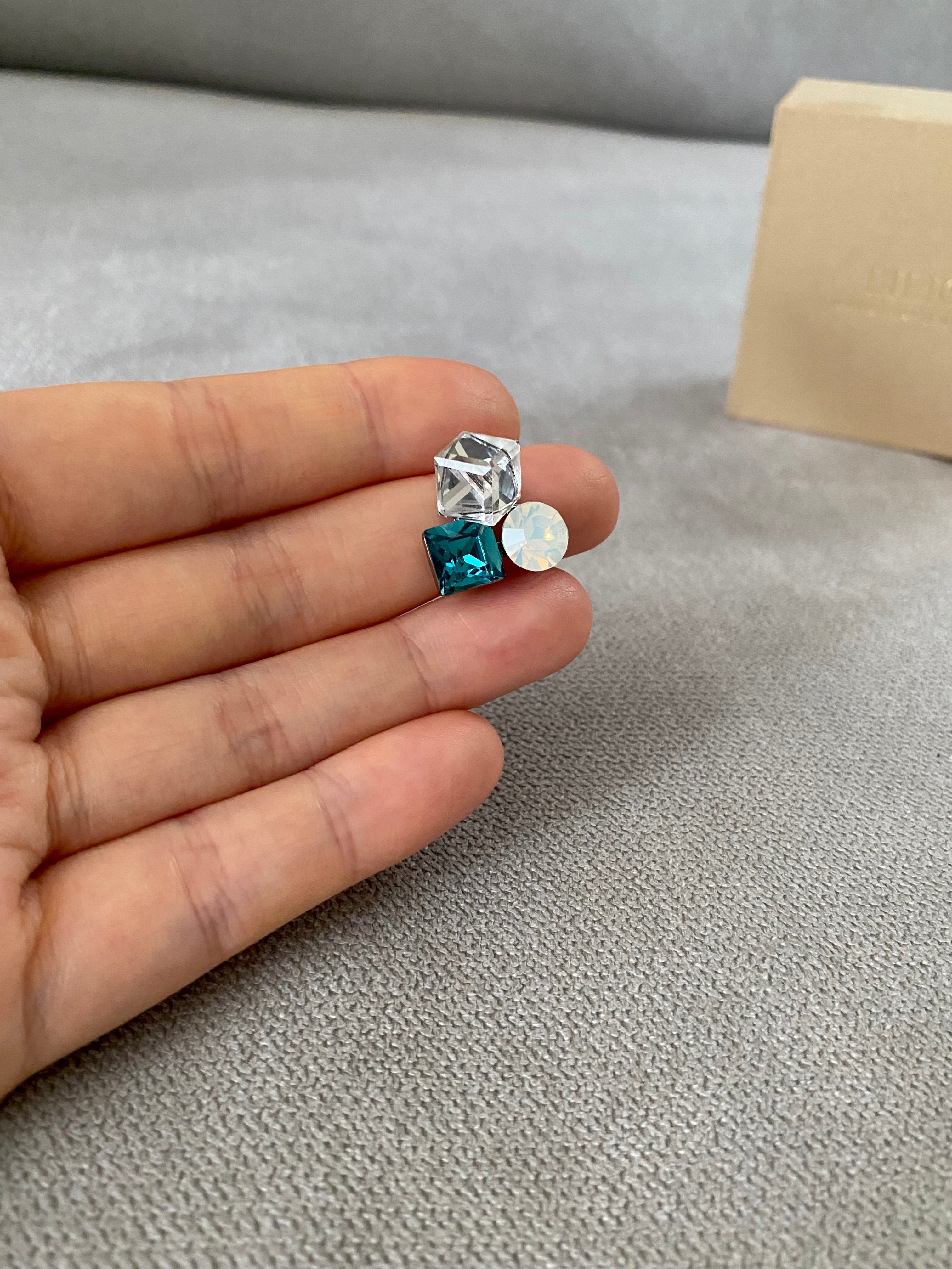 Swarovski Multi-Shape Cluster Stud Earrings