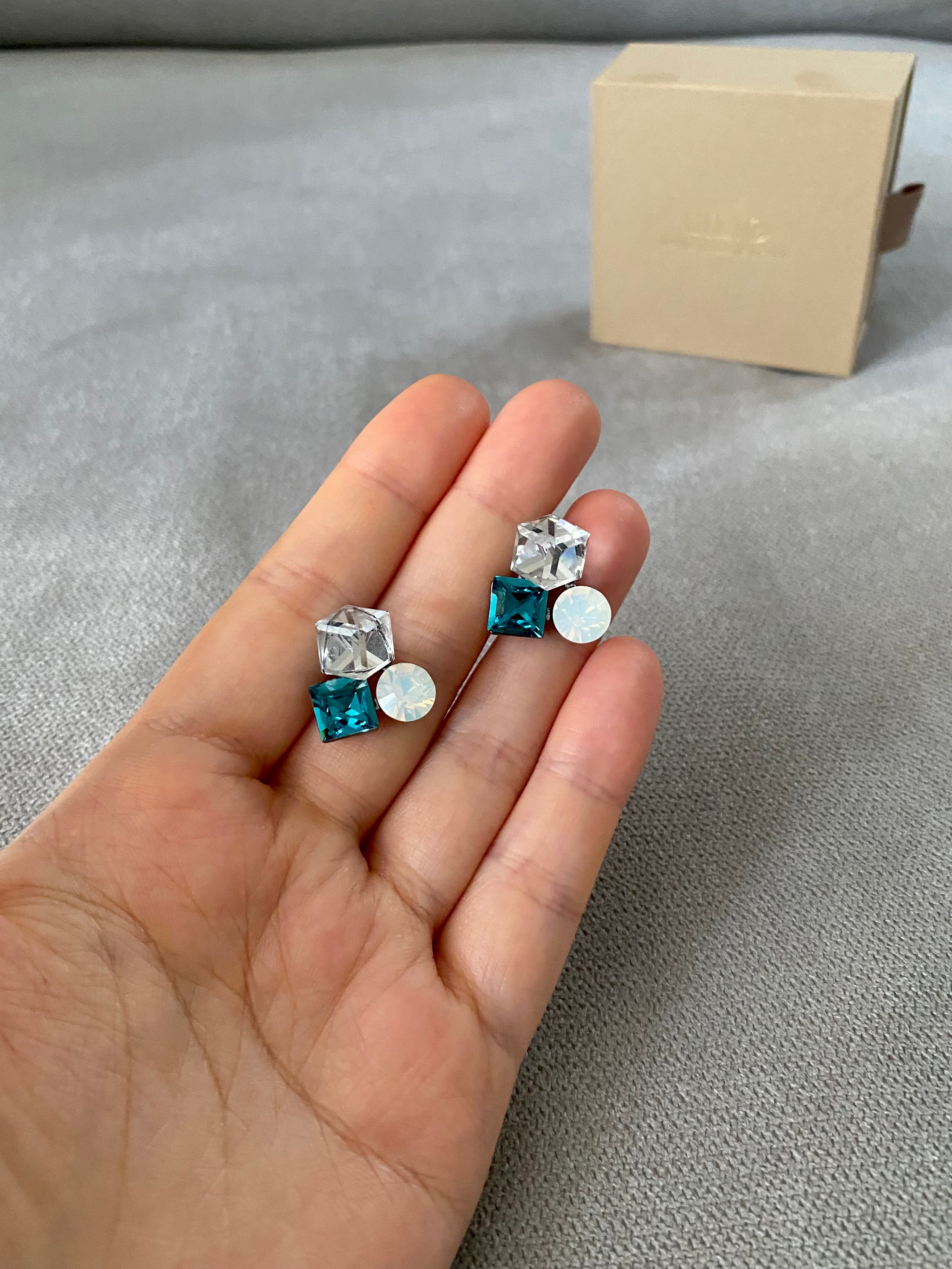 Swarovski Multi-Shape Cluster Stud Earrings