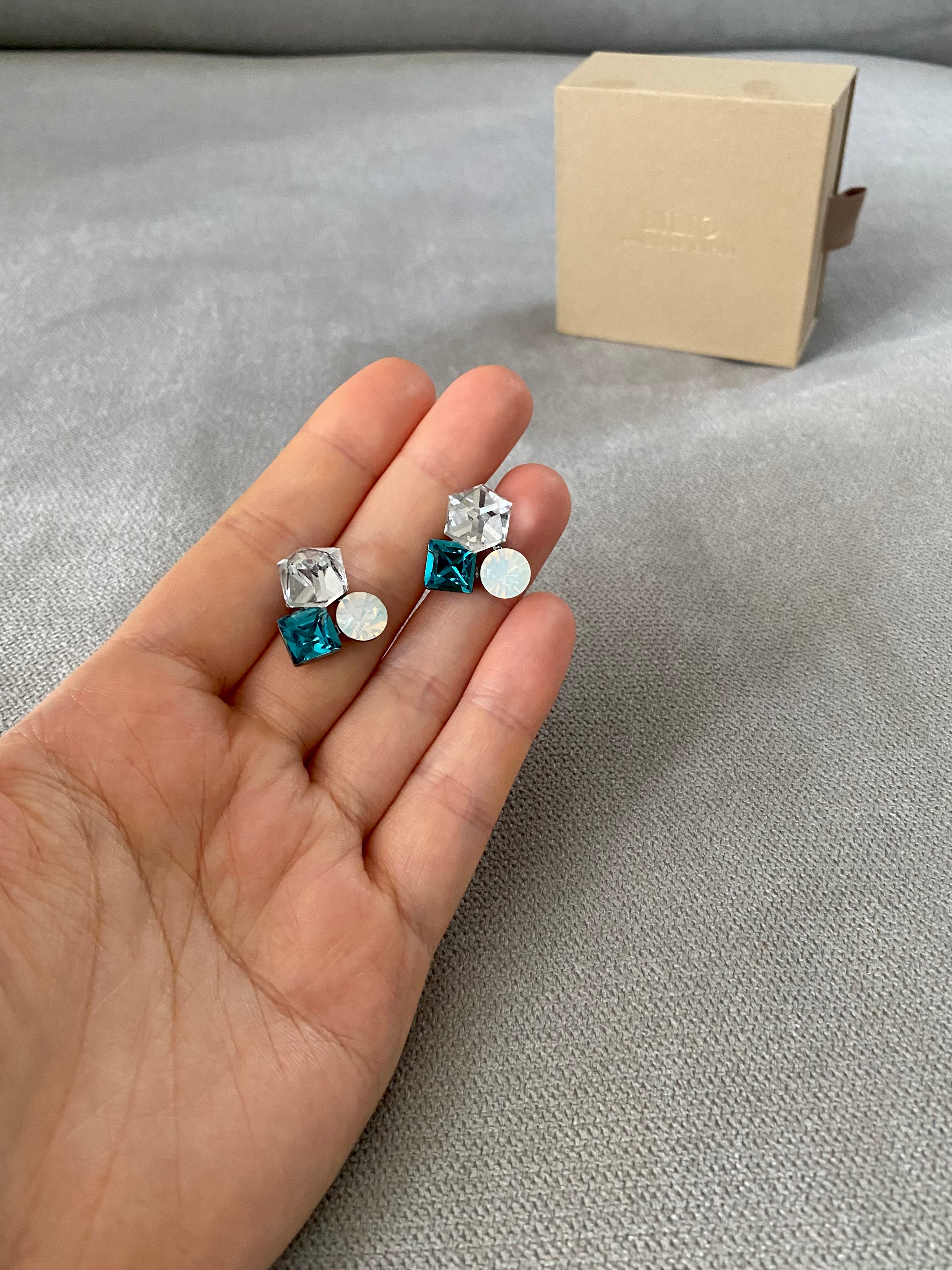 Swarovski Multi-Shape Cluster Stud Earrings