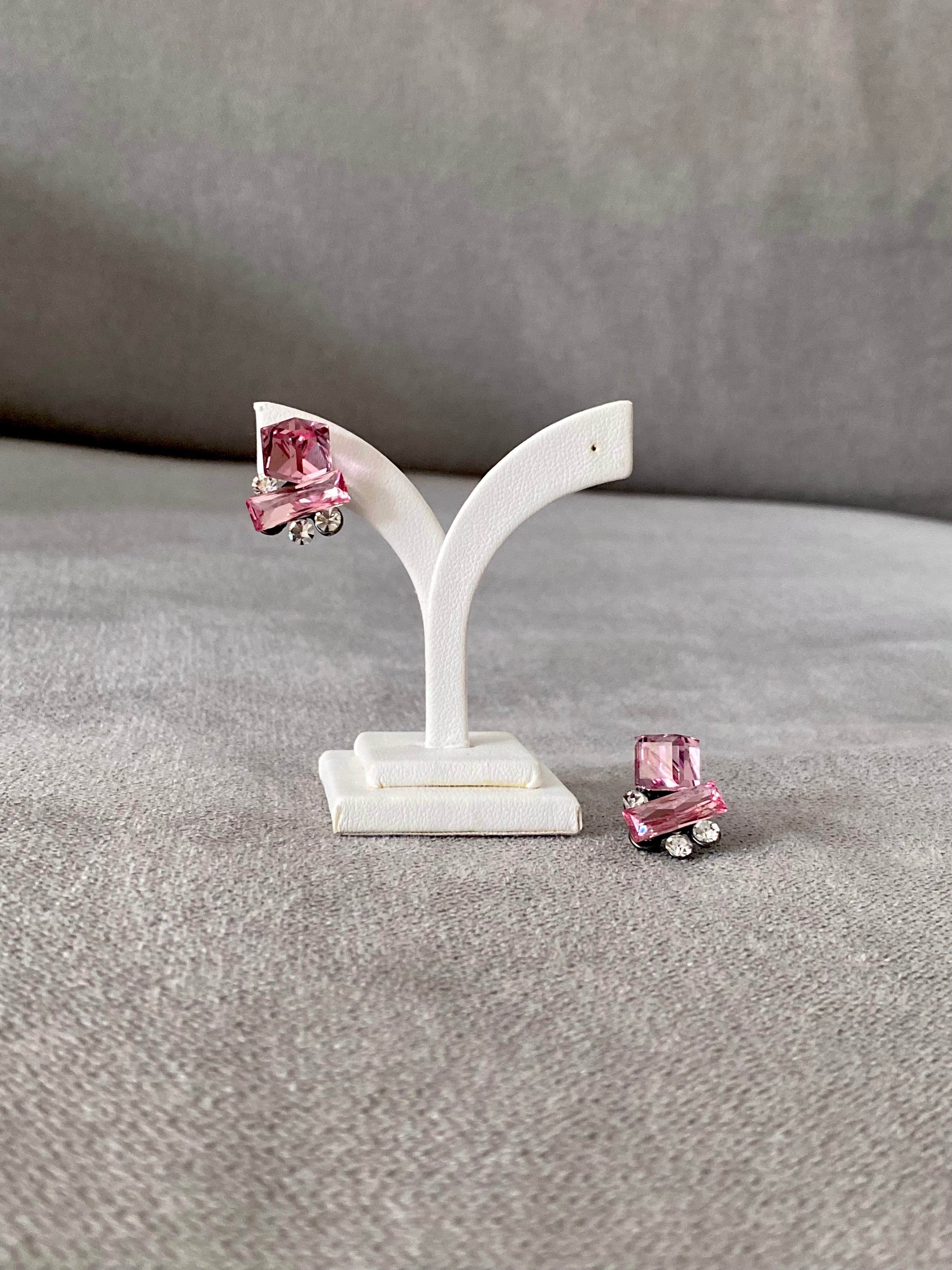 Swarovski Petite Bar Trio Stud Earrings