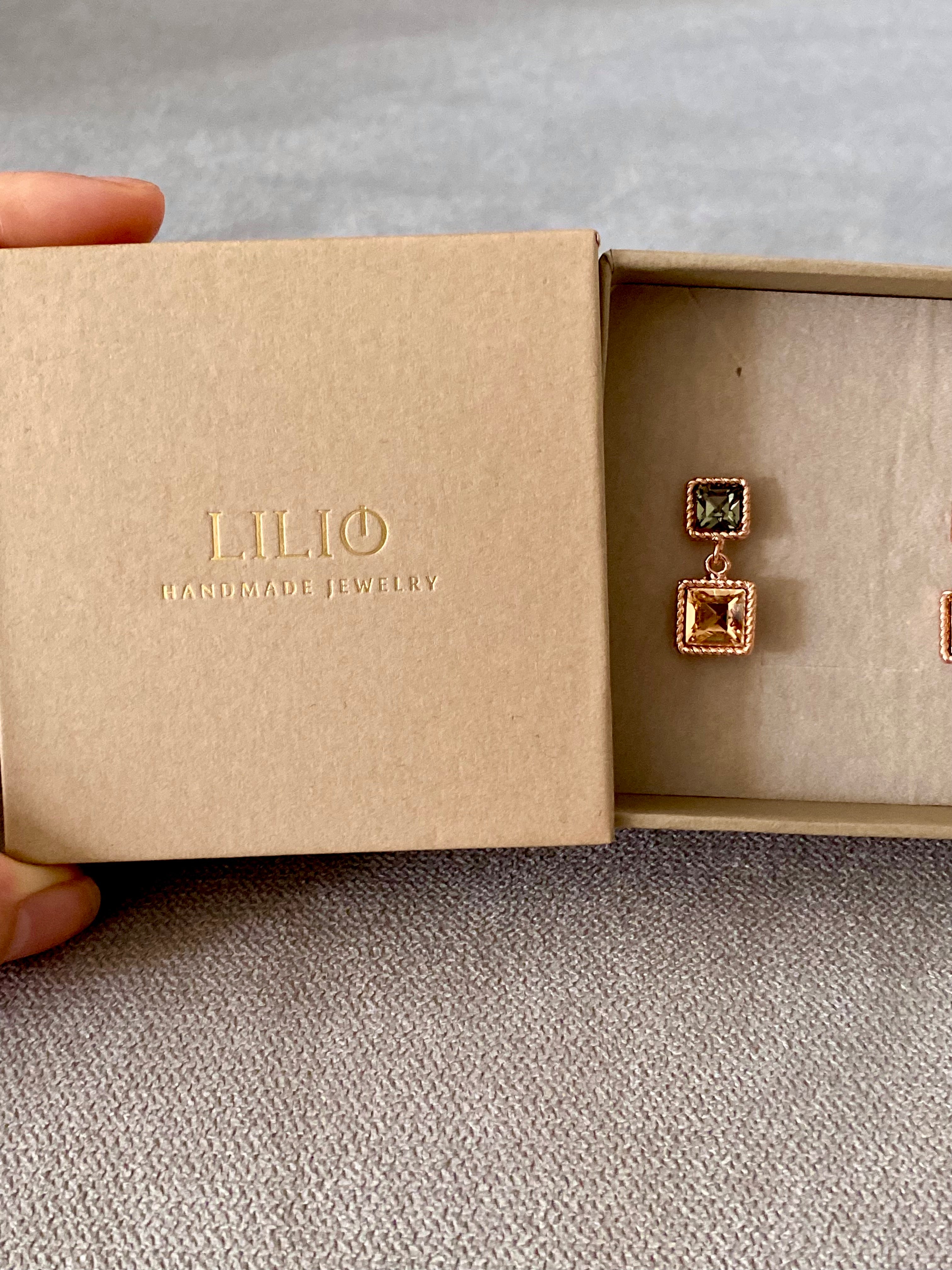 Swarovski Square Duo Drop Earrings