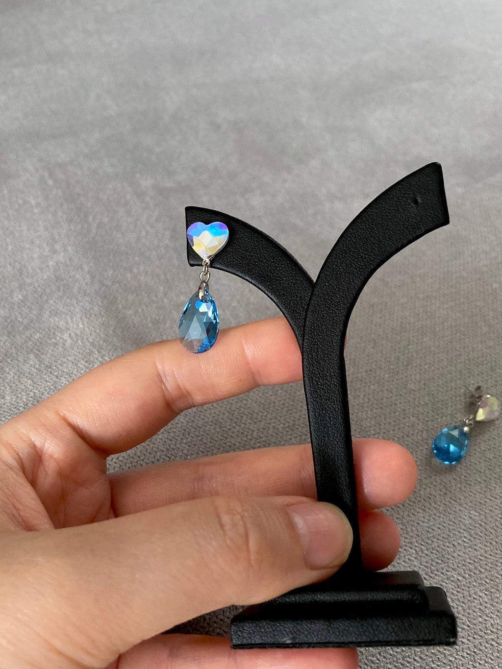 Swarovski Heart Drop Earrings