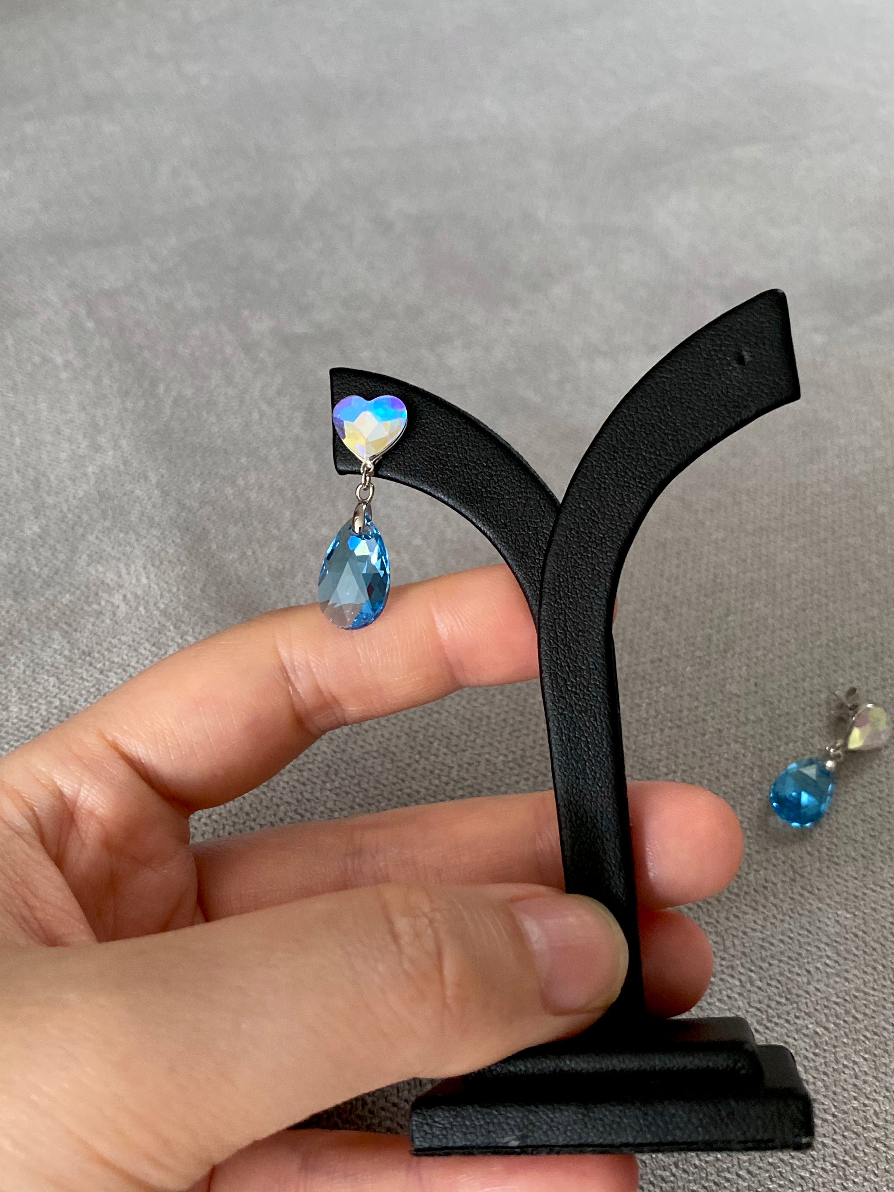 Swarovski Heart Drop Earrings