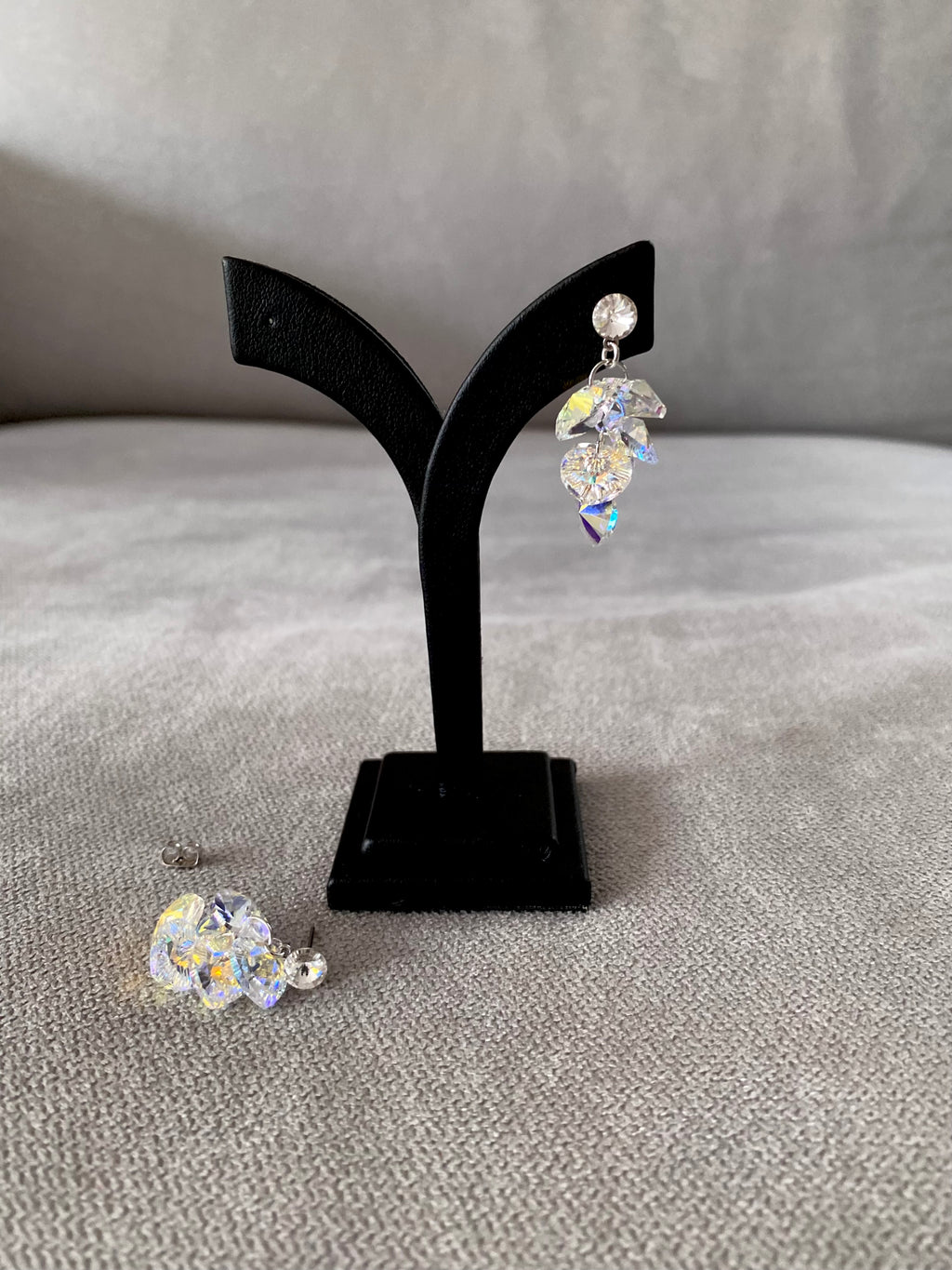 Swarovski Heart Cluster Drop Earrings