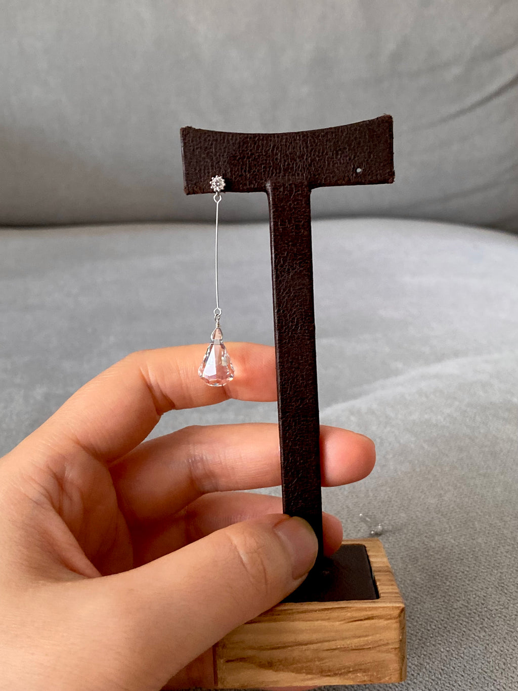 Swarovski Teardrop Long Drop Earrings - Crystal