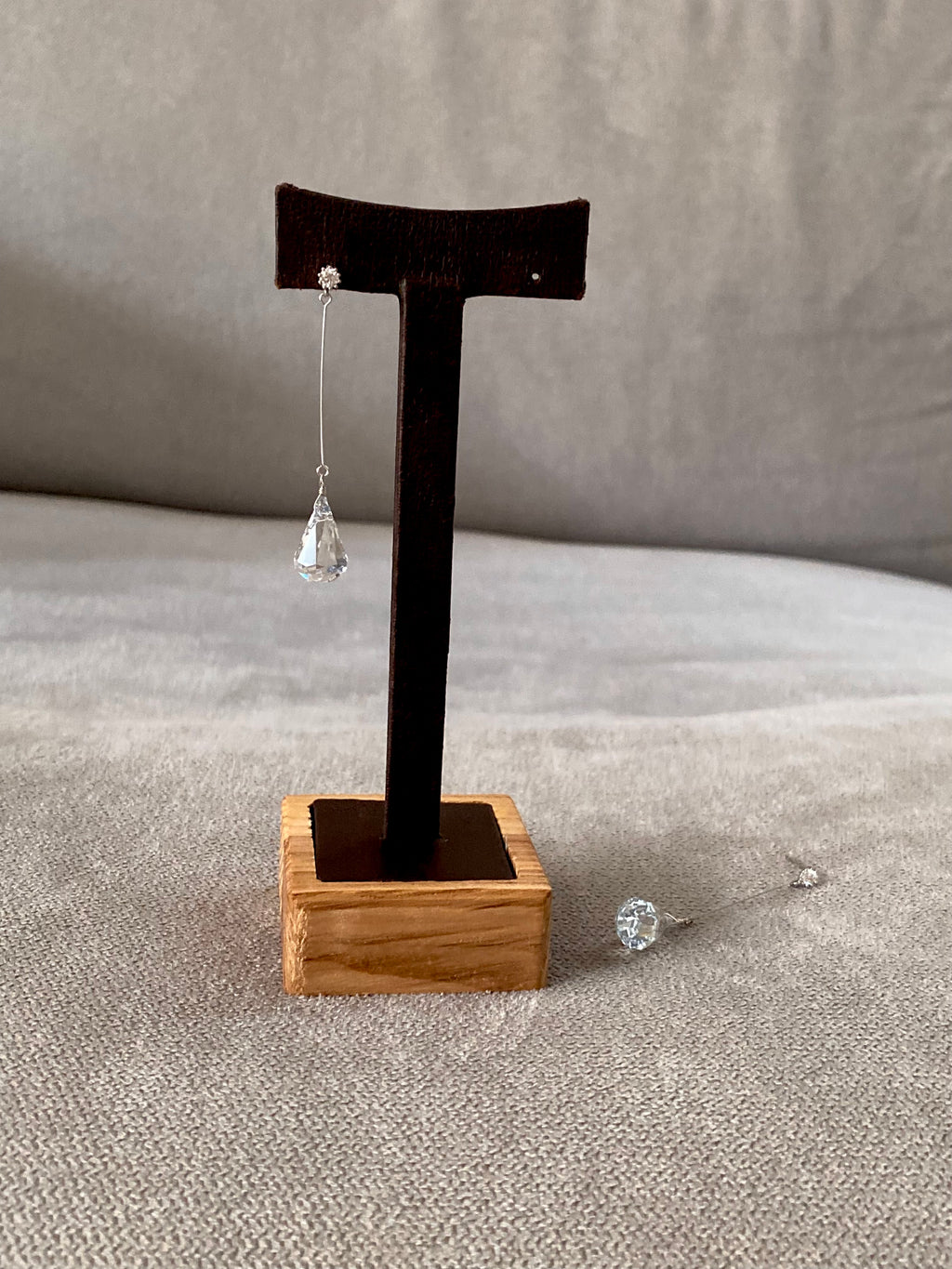 Swarovski Teardrop Long Drop Earrings - Crystal