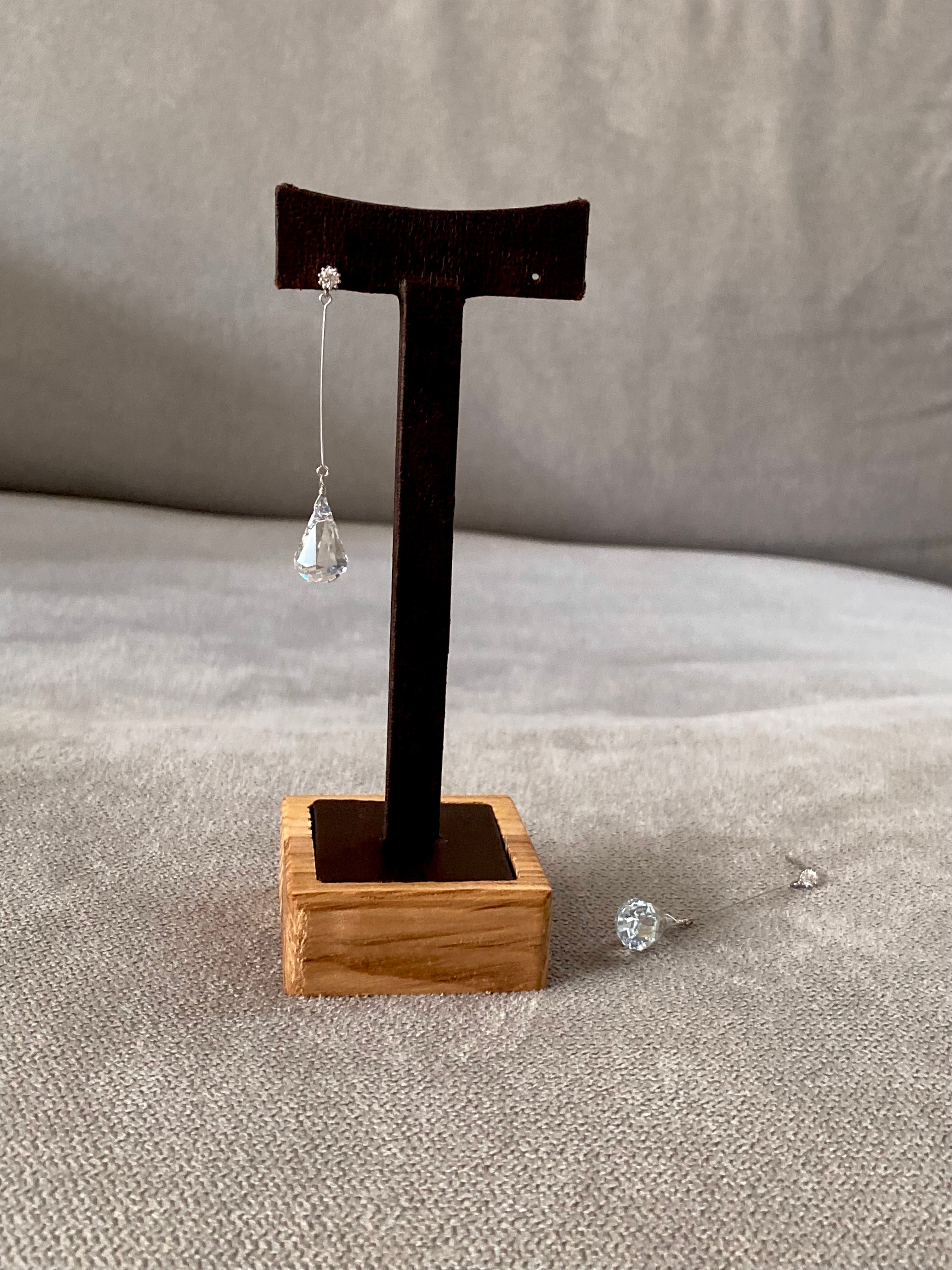 Swarovski Teardrop Long Drop Earrings - Crystal