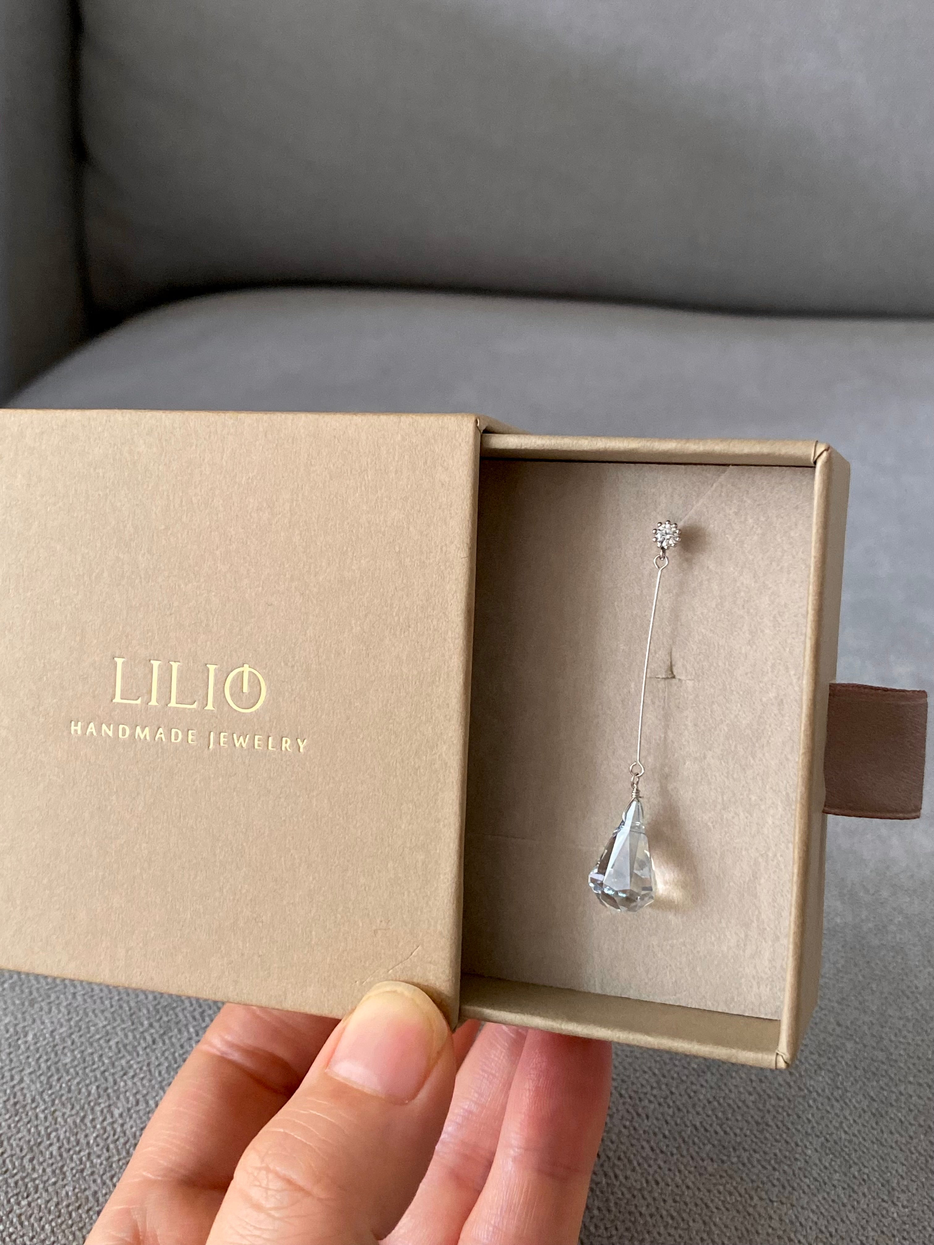 Swarovski Teardrop Long Drop Earrings - Crystal