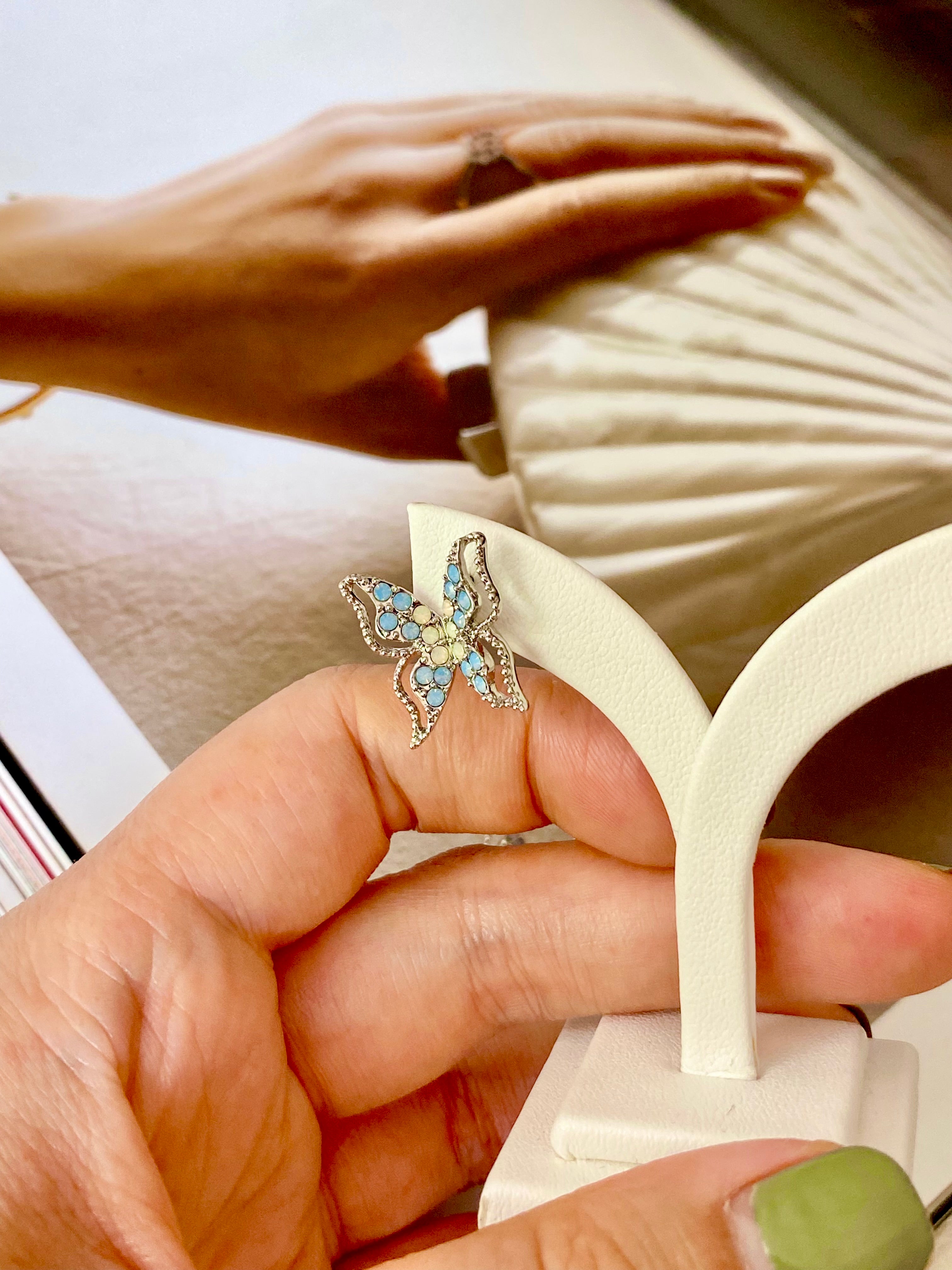 Crystal Butterfly Stud Earrings (4 colours)