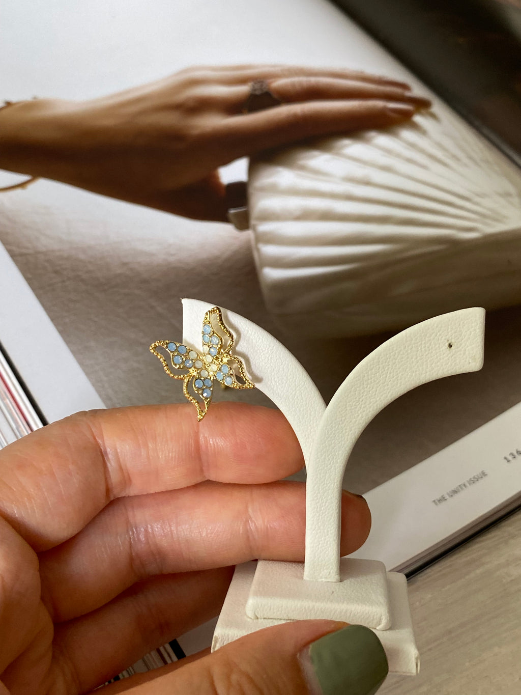 Crystal Butterfly Stud Earrings (4 colours)