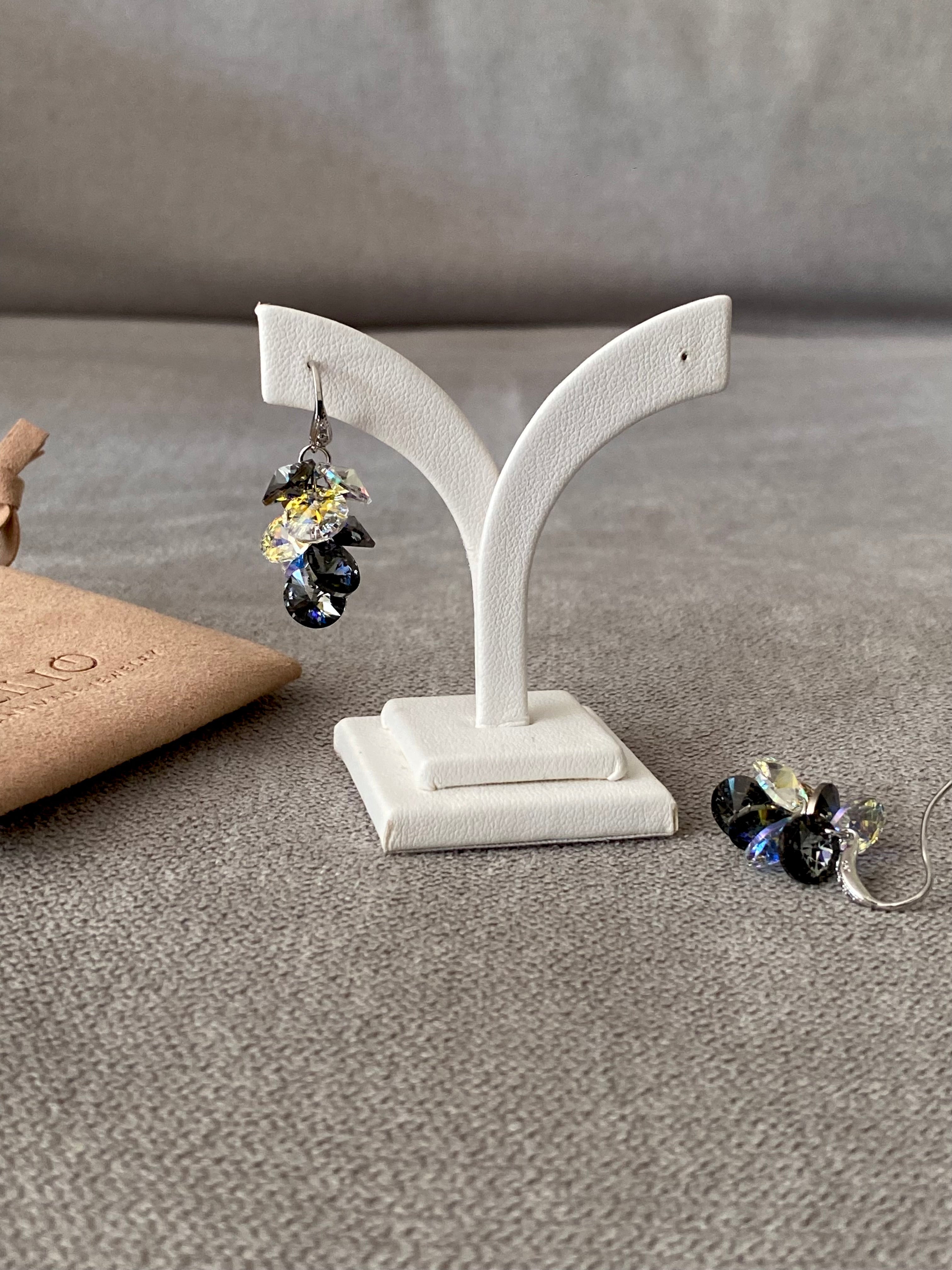 Swarovski Cluster Drop Earrings (3 colours)