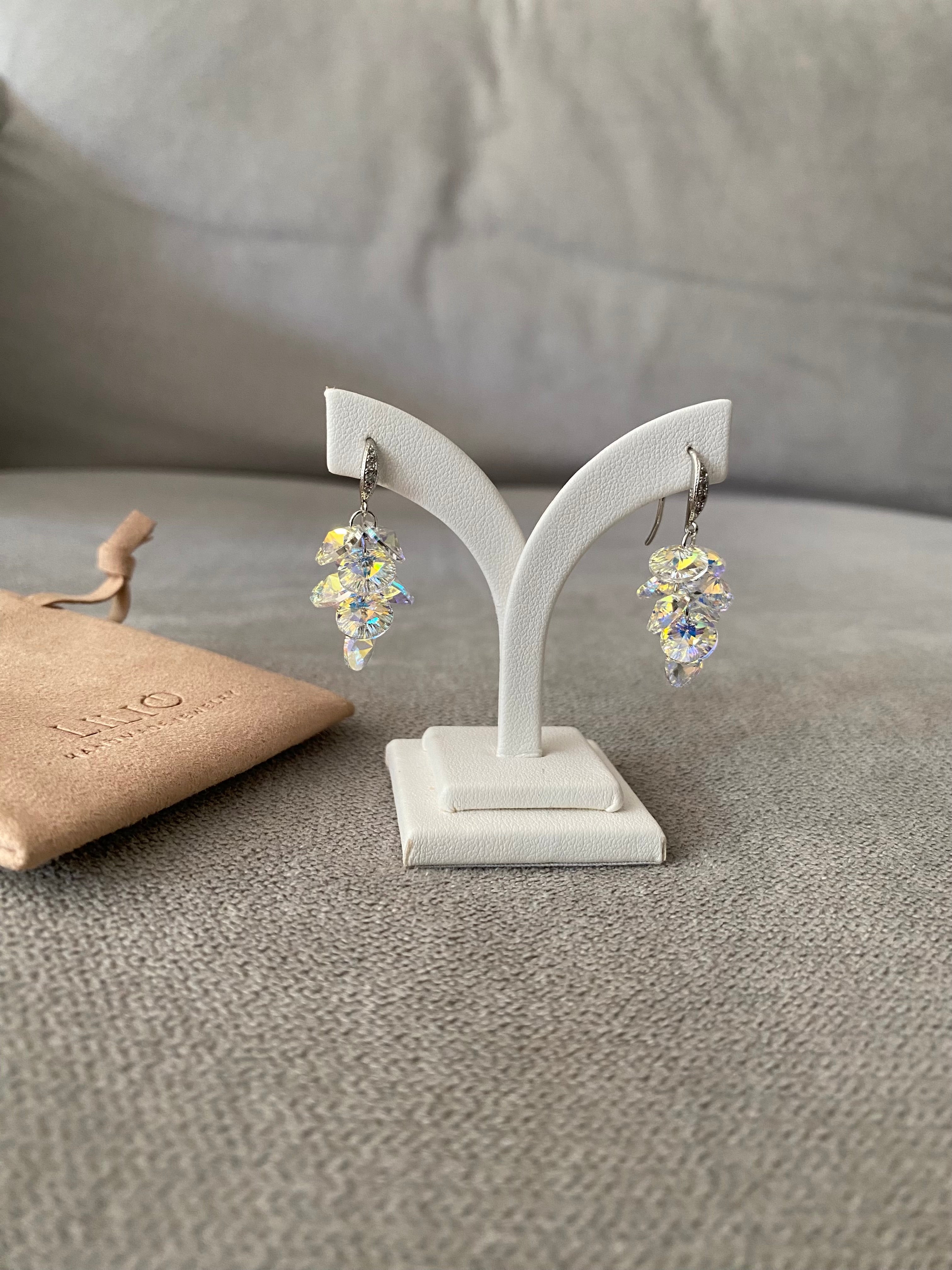 Swarovski Cluster Drop Earrings (3 colours)