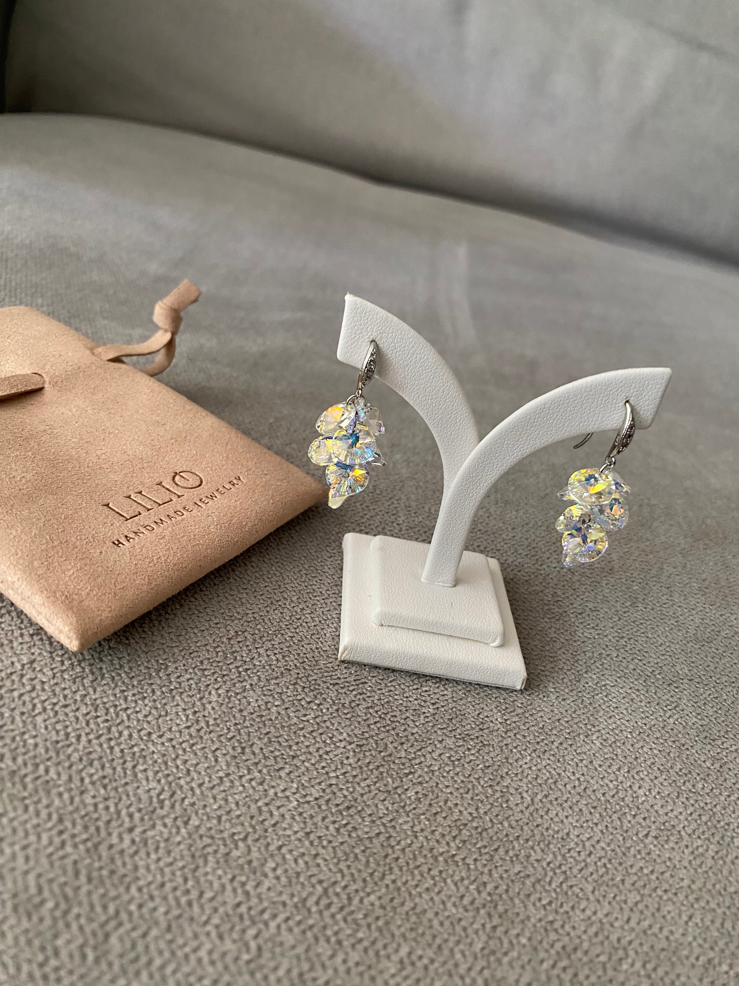 Swarovski Cluster Drop Earrings (3 colours)