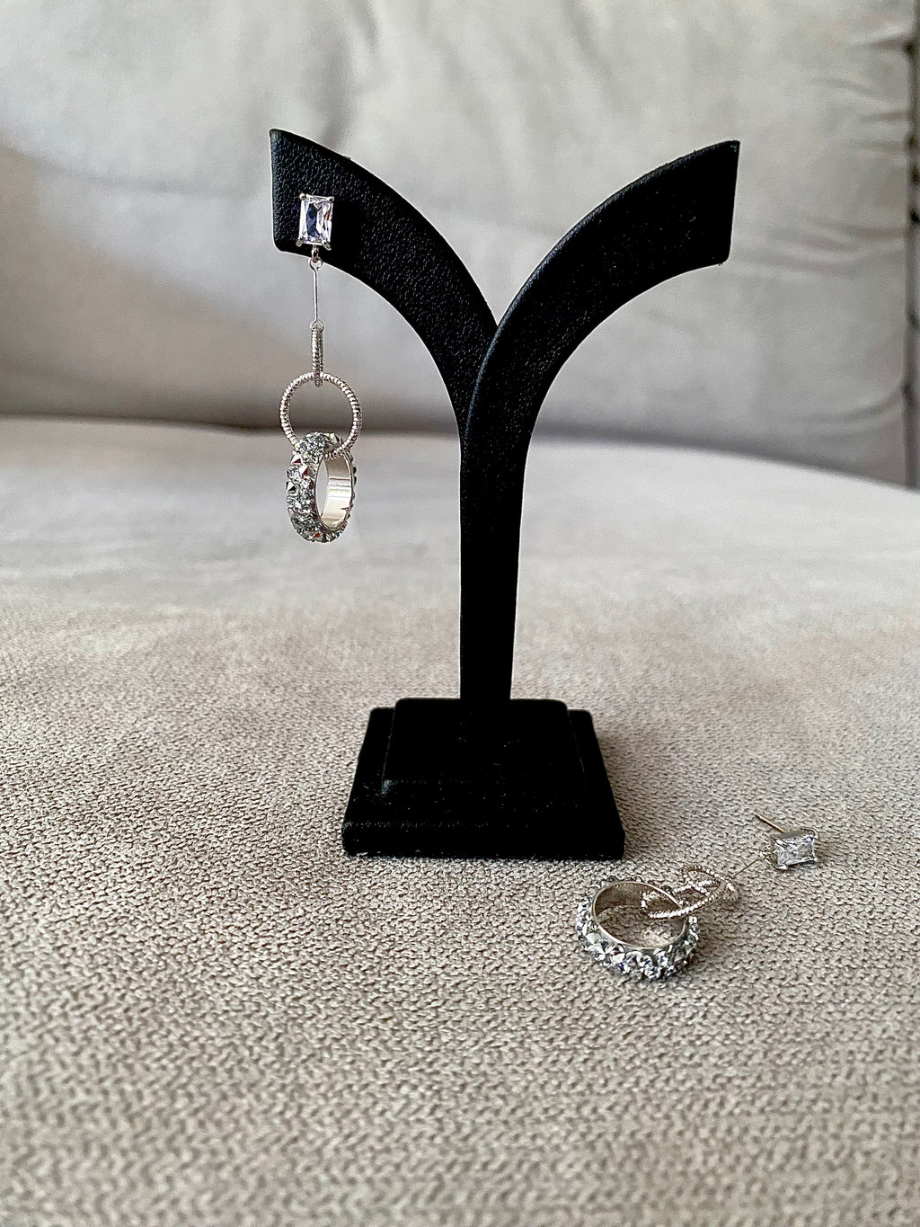 Swarovski Triple Hoop Drop Earrings (3 colors)