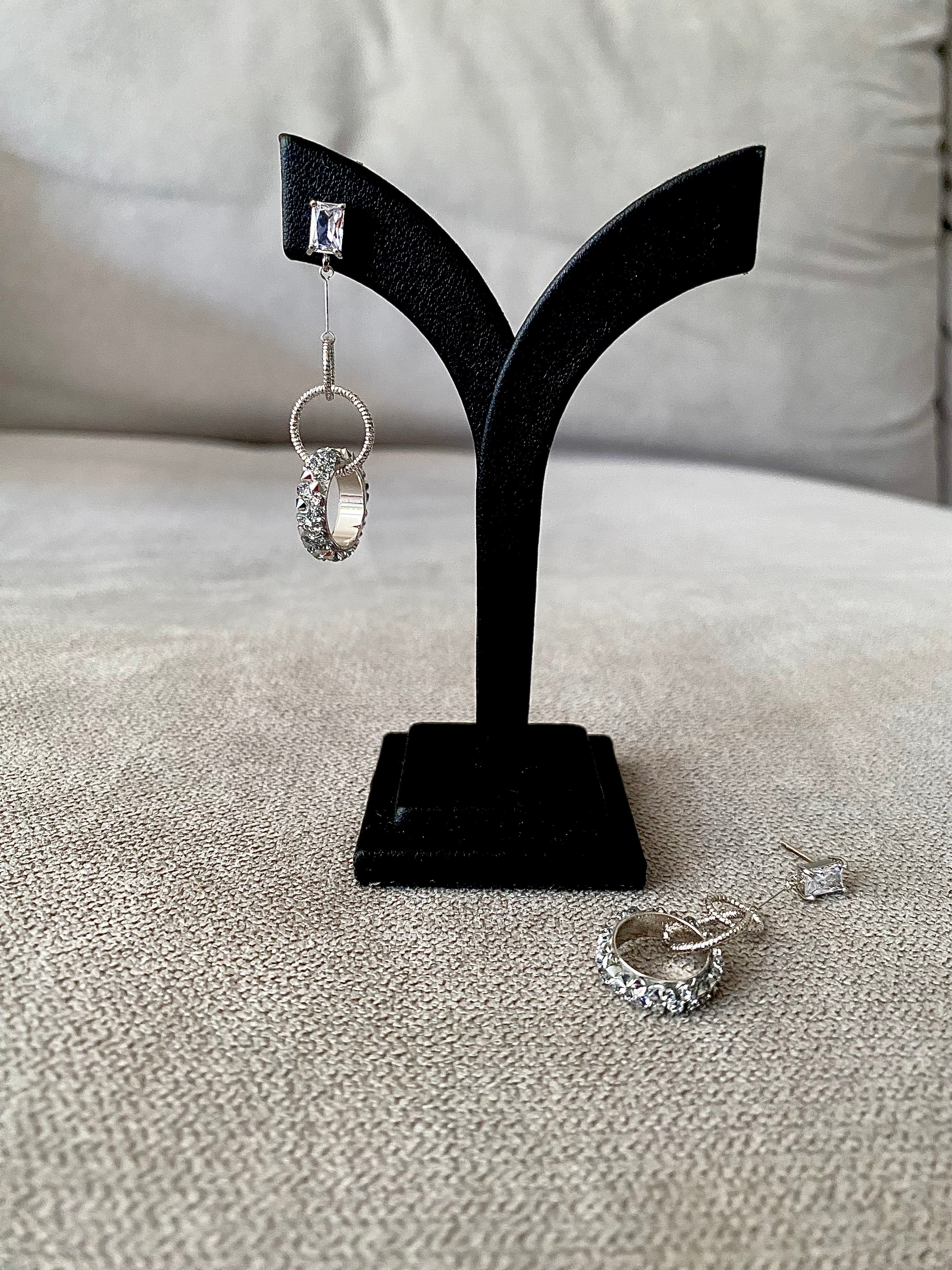 Swarovski Triple Hoop Drop Earrings (3 colors)