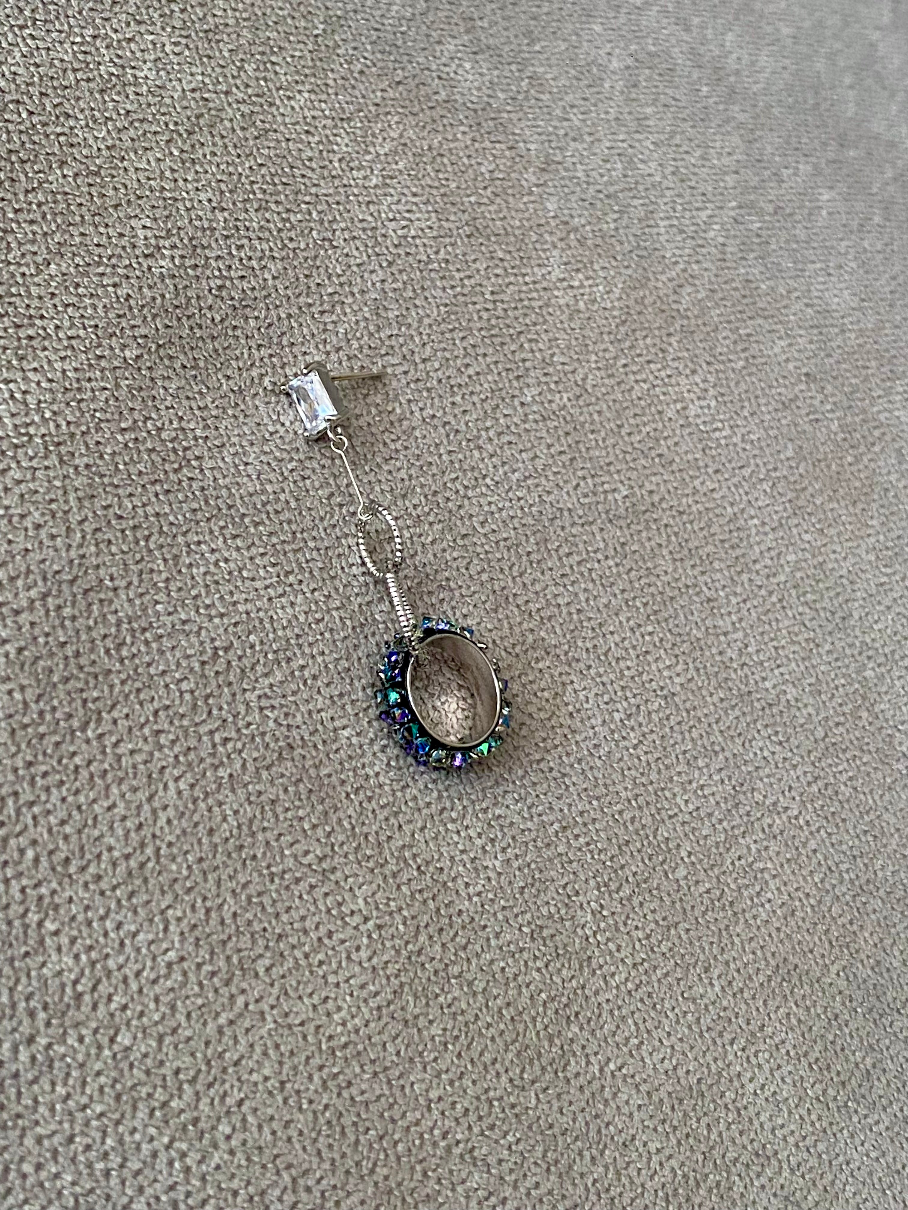 Swarovski Triple Hoop Drop Earrings (3 colors)