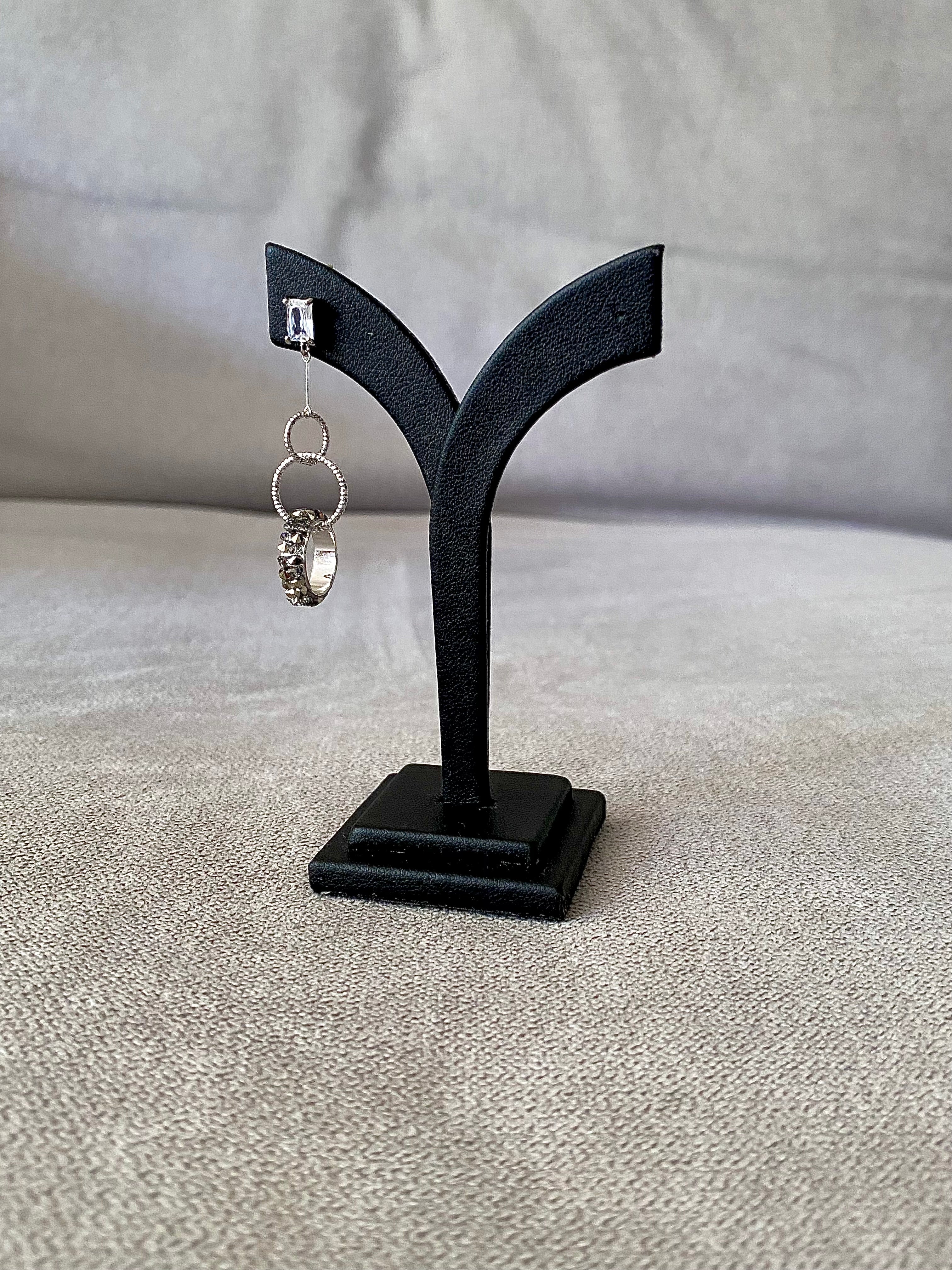 Swarovski Triple Hoop Drop Earrings (3 colors)