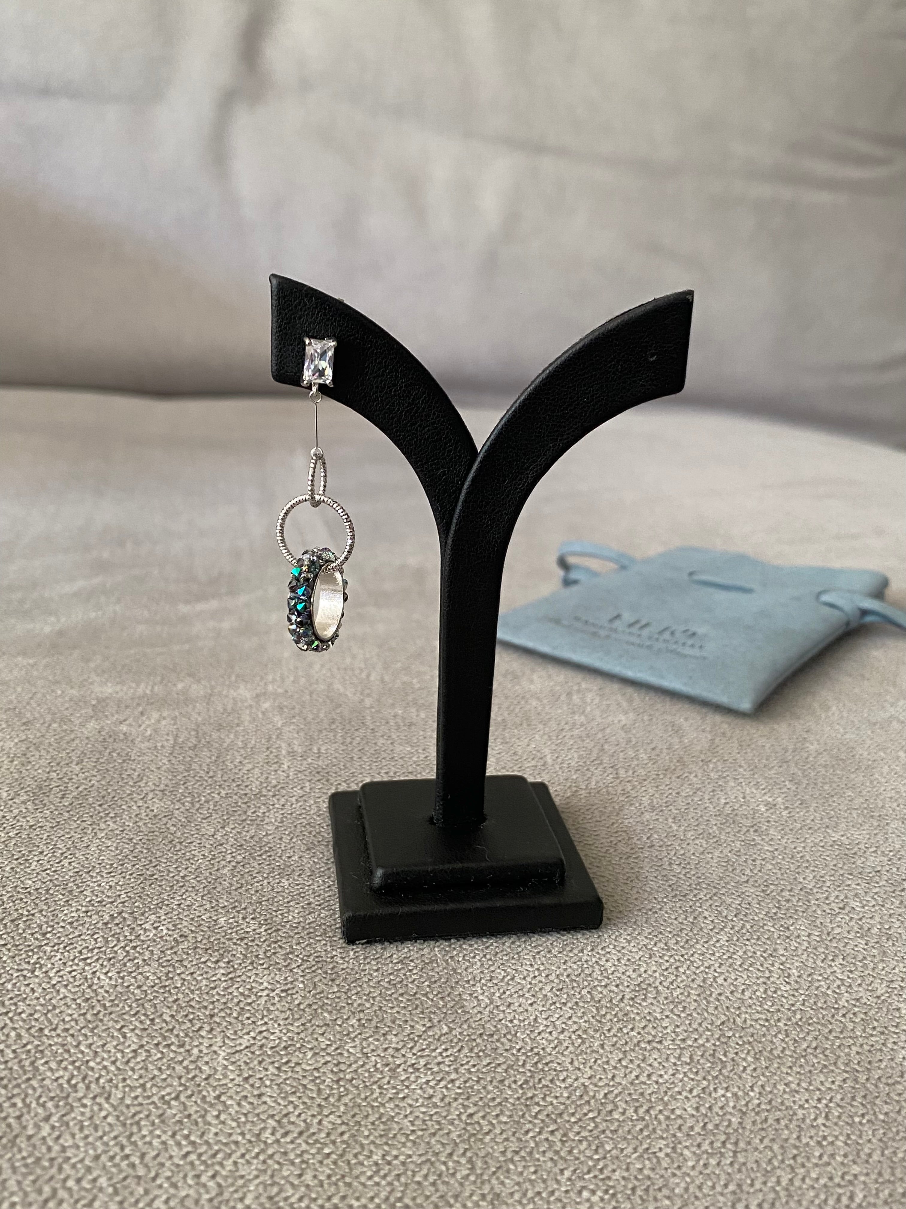 Swarovski Triple Hoop Drop Earrings (3 colors)
