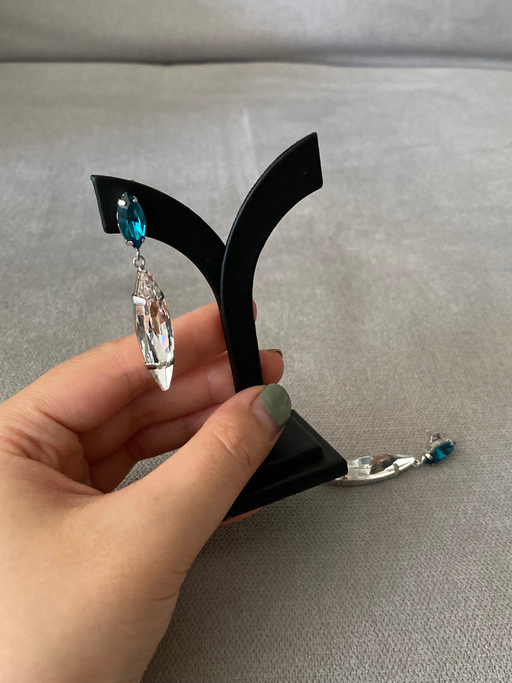 Swarovski Long Marquise Crystal Drop Earrings