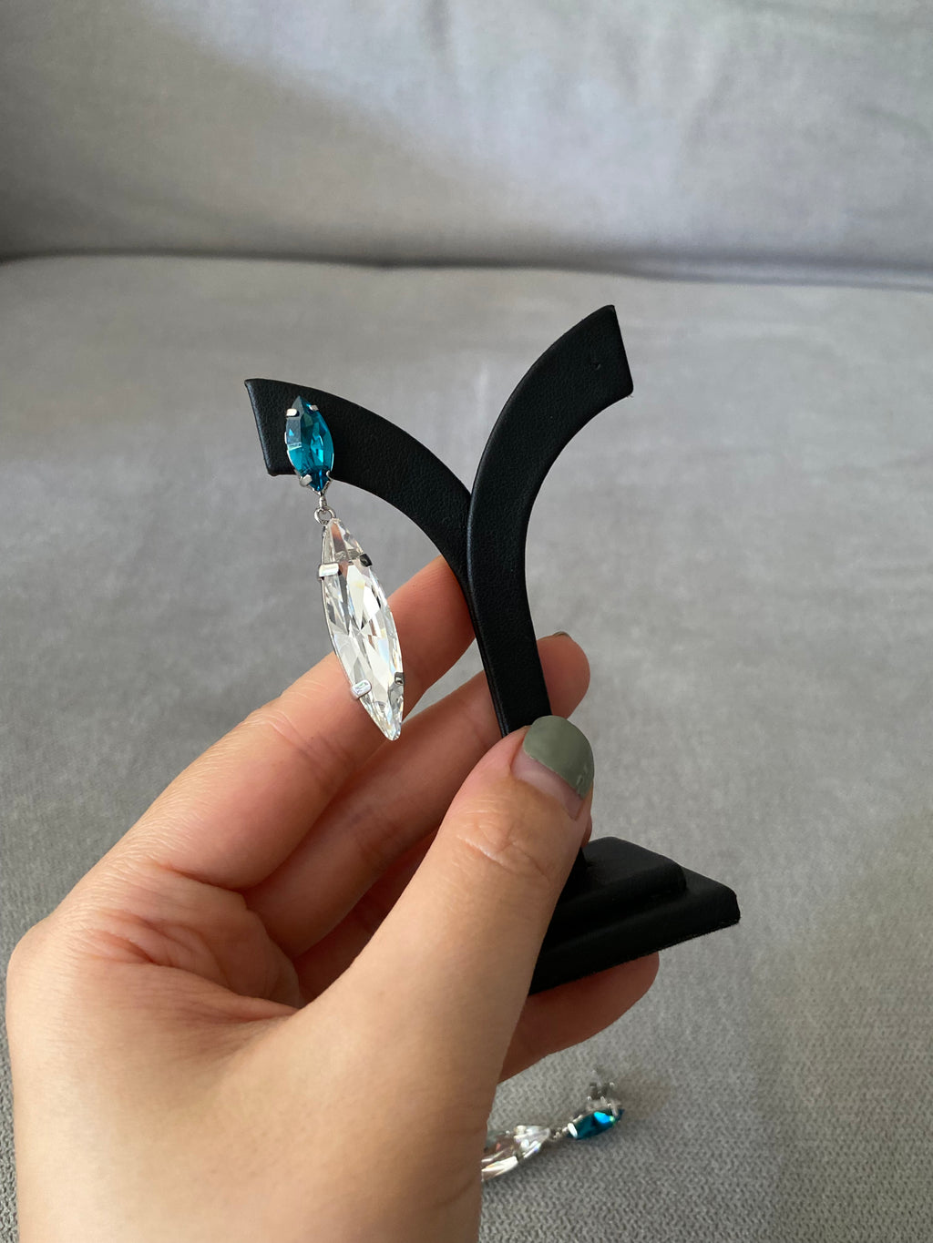 Swarovski Long Marquise Crystal Drop Earrings