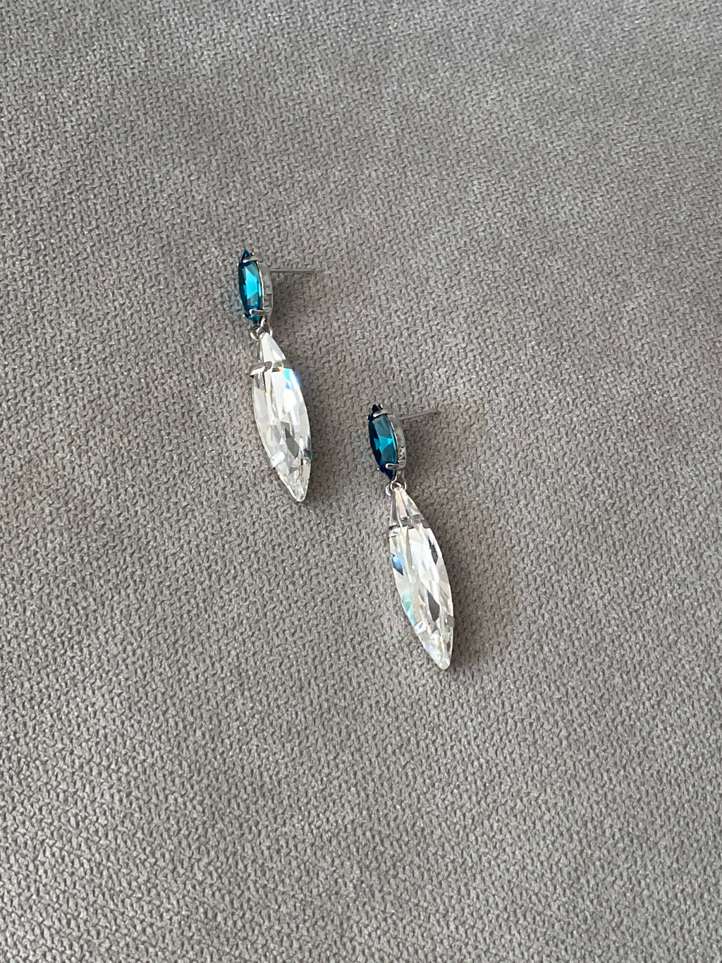 Swarovski Long Marquise Crystal Drop Earrings