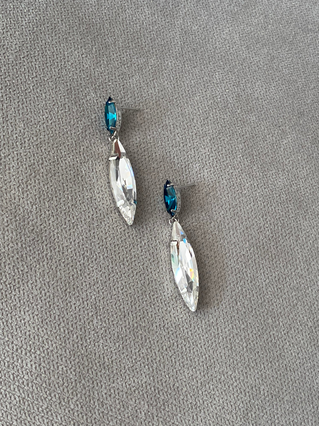 Swarovski Long Marquise Crystal Drop Earrings