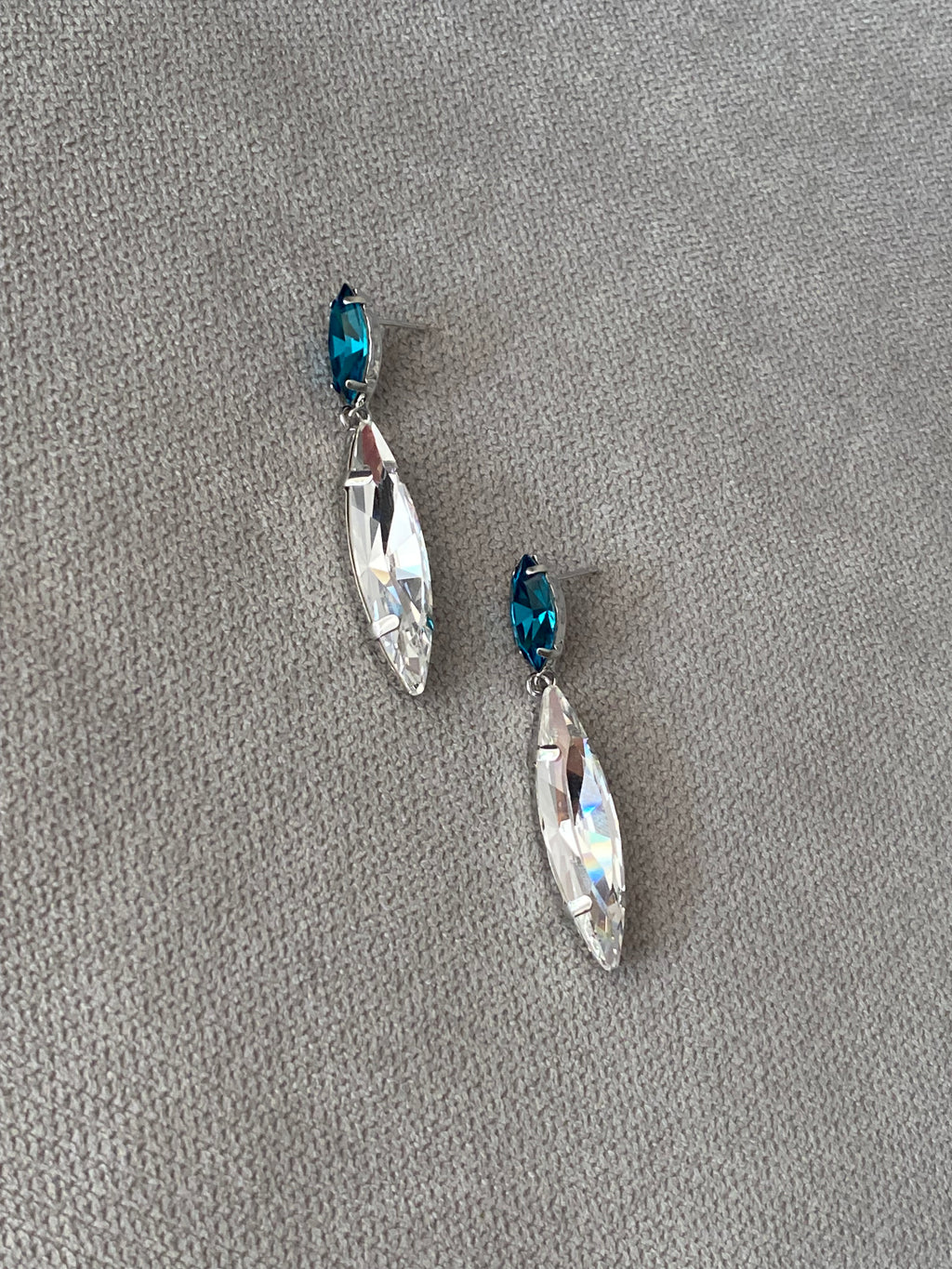 Swarovski Long Marquise Crystal Drop Earrings