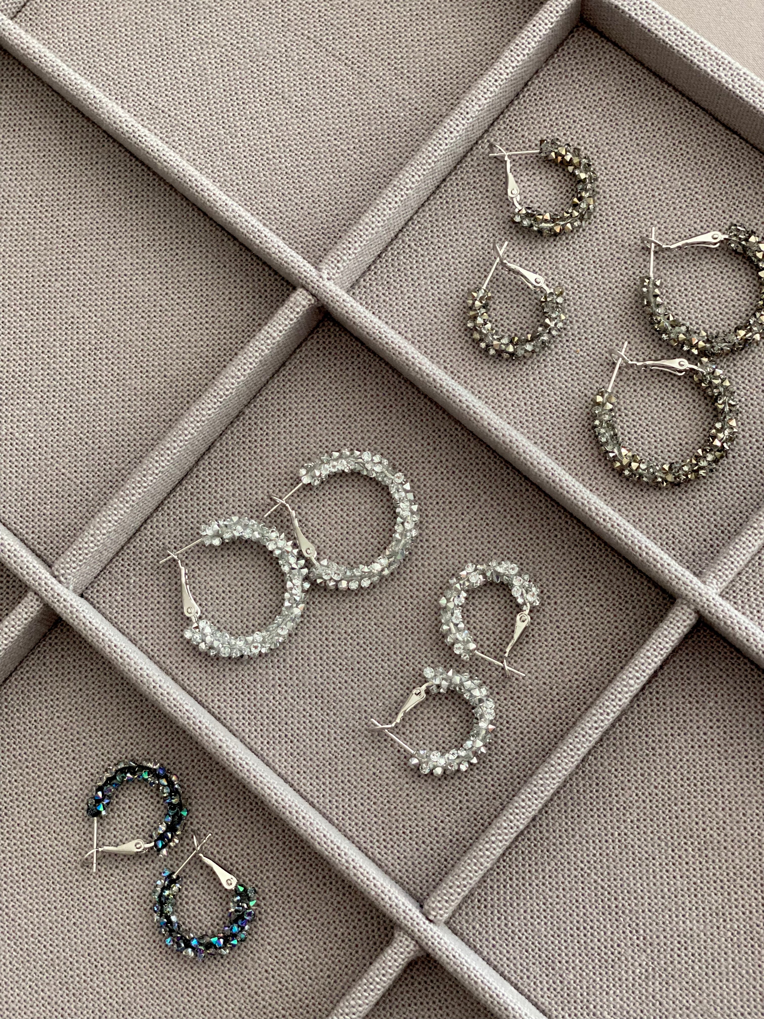 Swarovski Crystal Hoop Earrings - 30mm