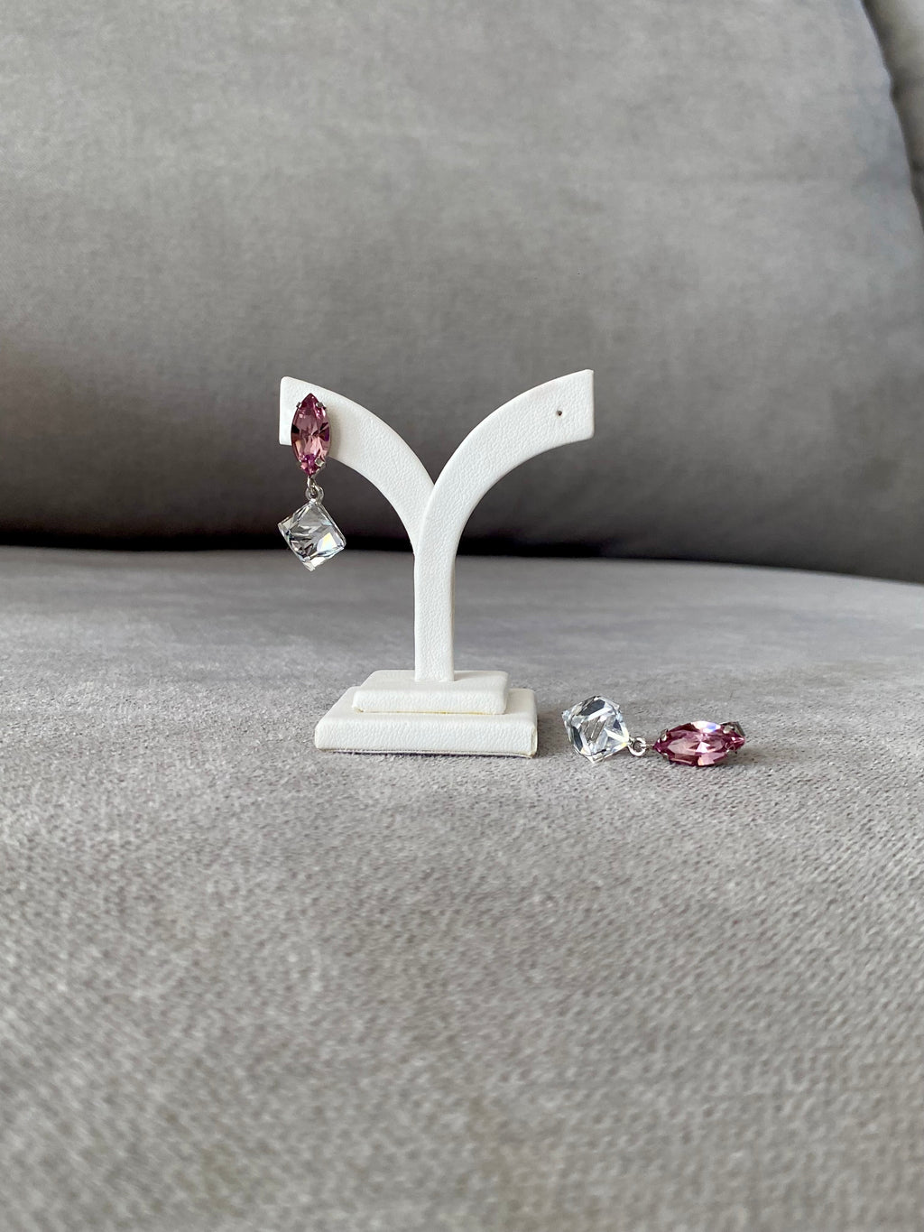 Swarovski Marquise & Square Drop Earrings