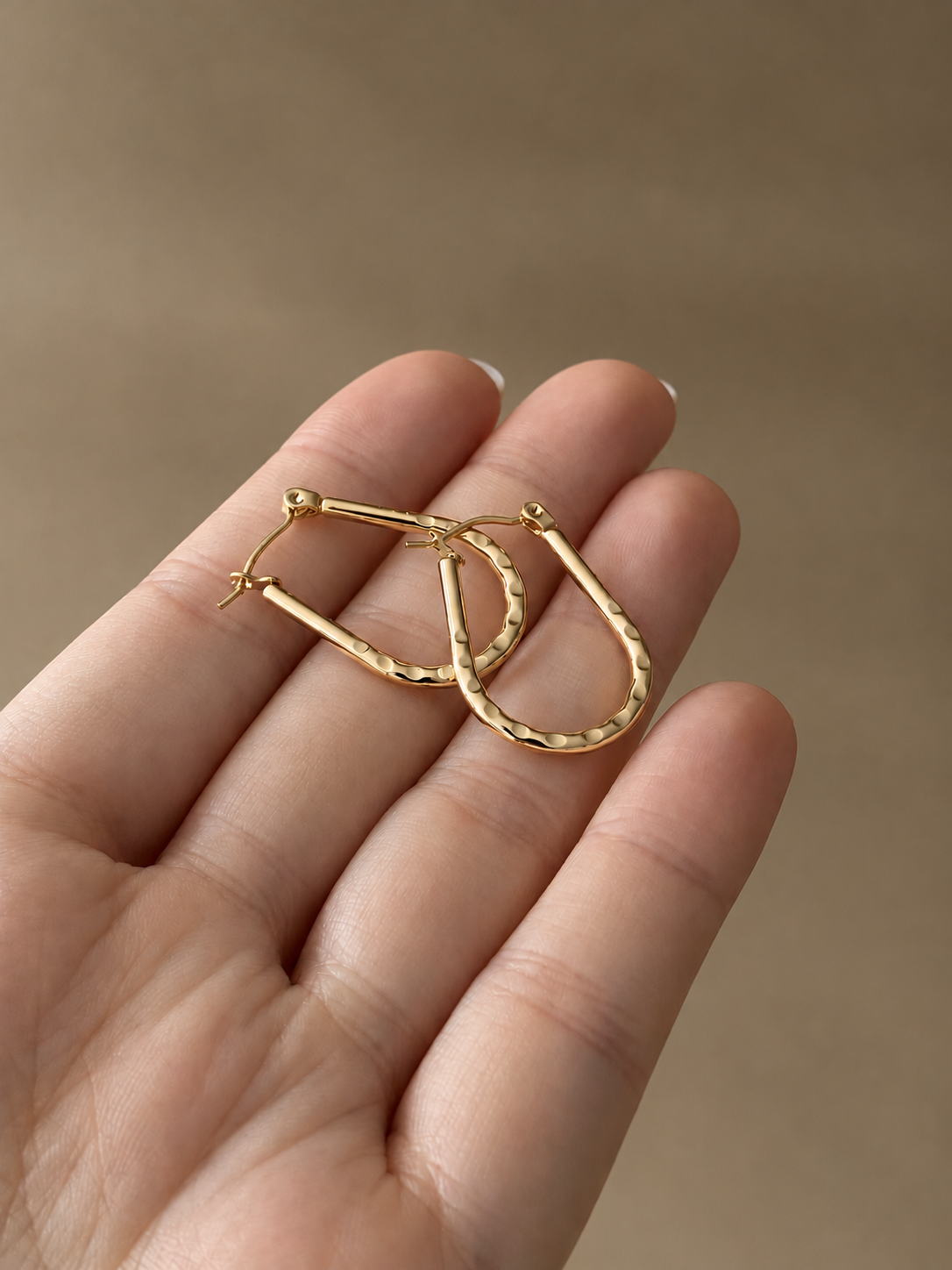 Textured Hoop Earrings - SOR46