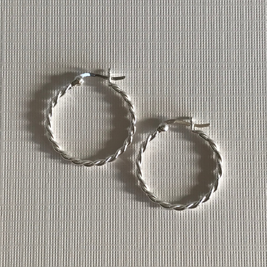 Braided Edge Hoops
