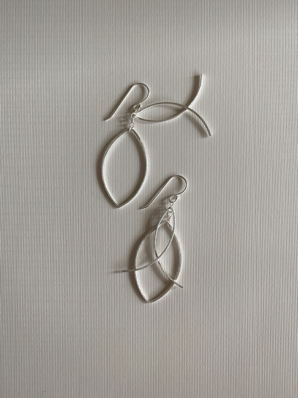 Silver Abstract Wave Earrings