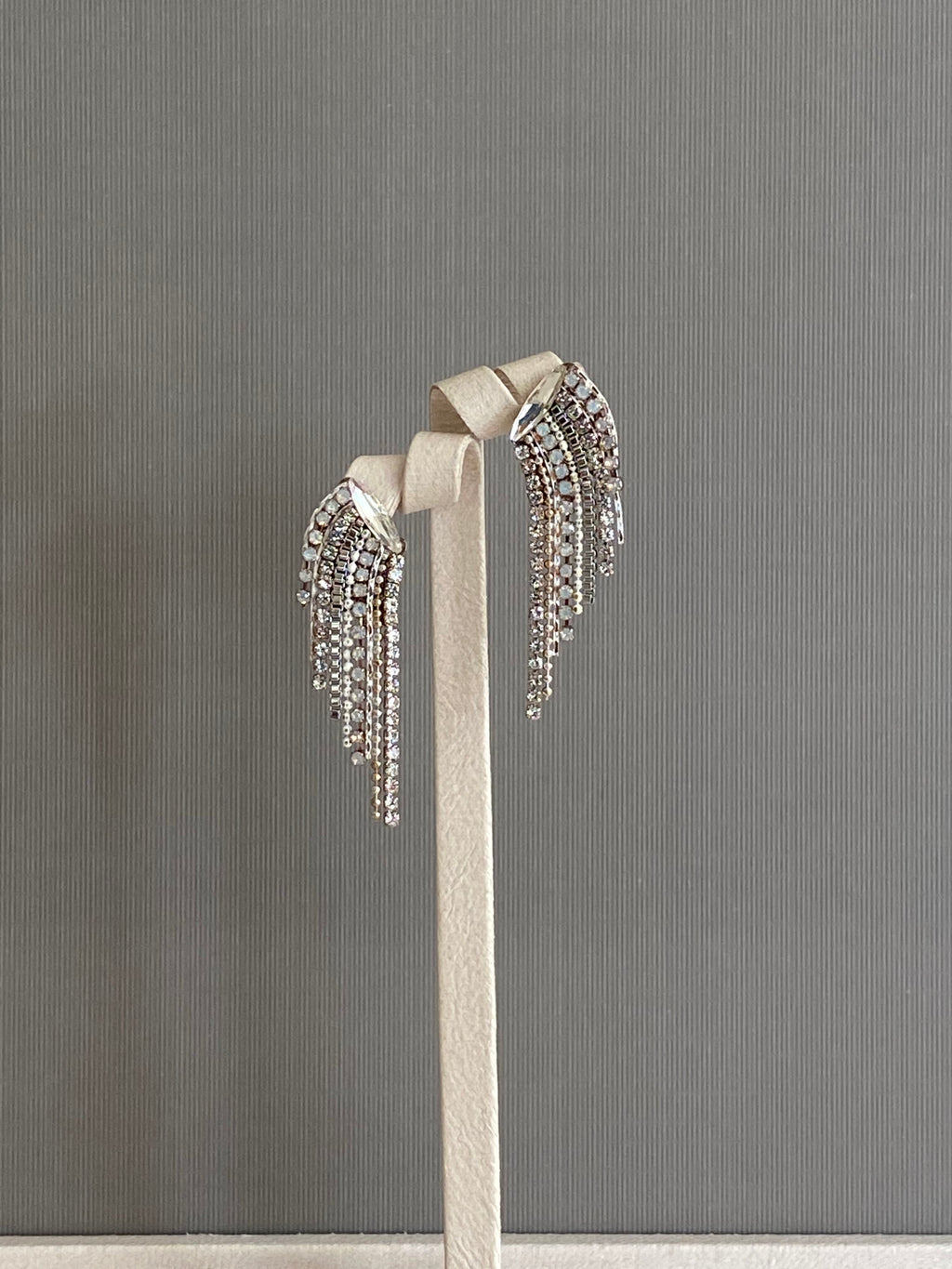 Beaded Tassel Drape Stud Earrings (2 colours)