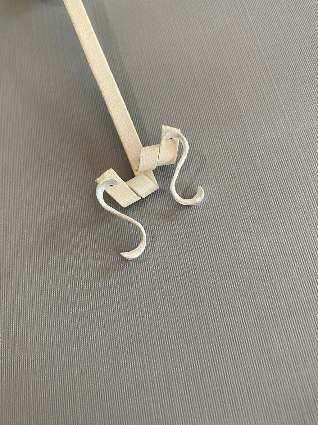 Silver Abstract Twist Earrings