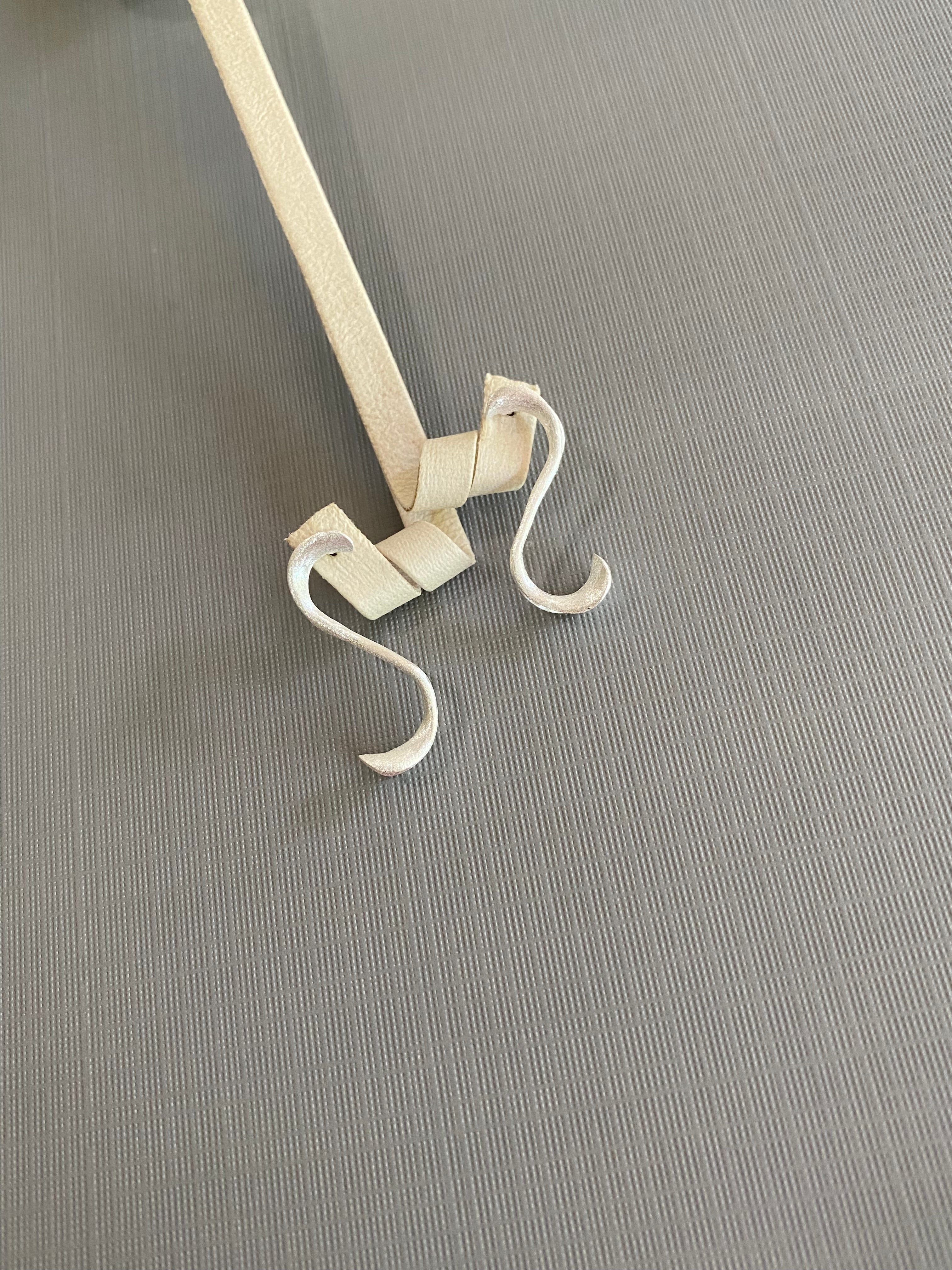 Silver Abstract Twist Earrings