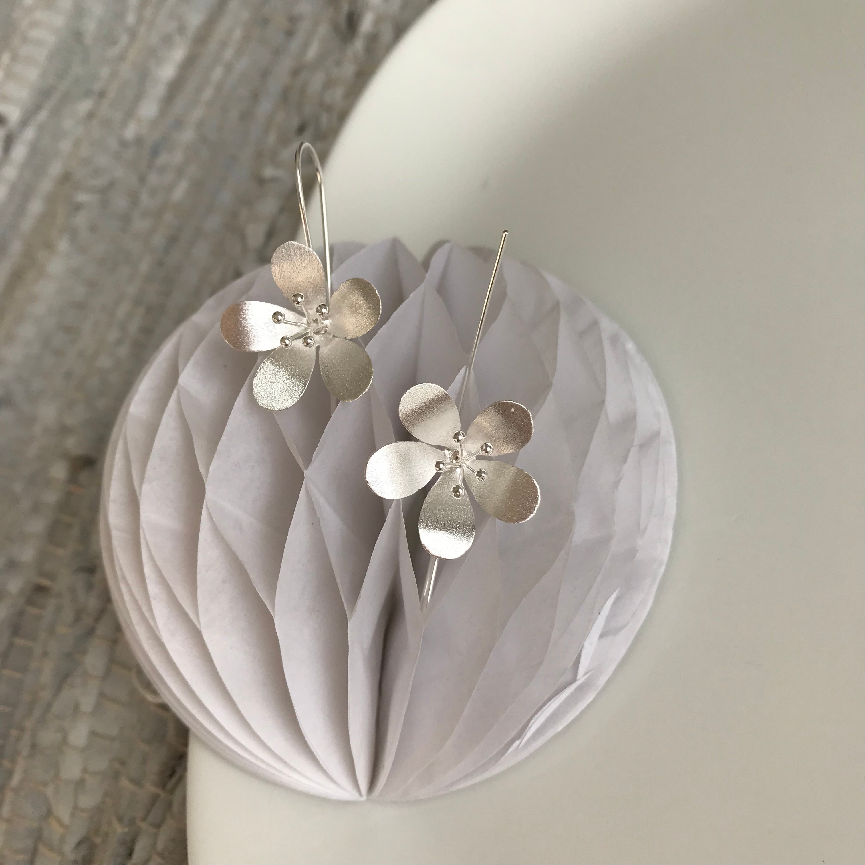 Matte Petal Cluster Earrings