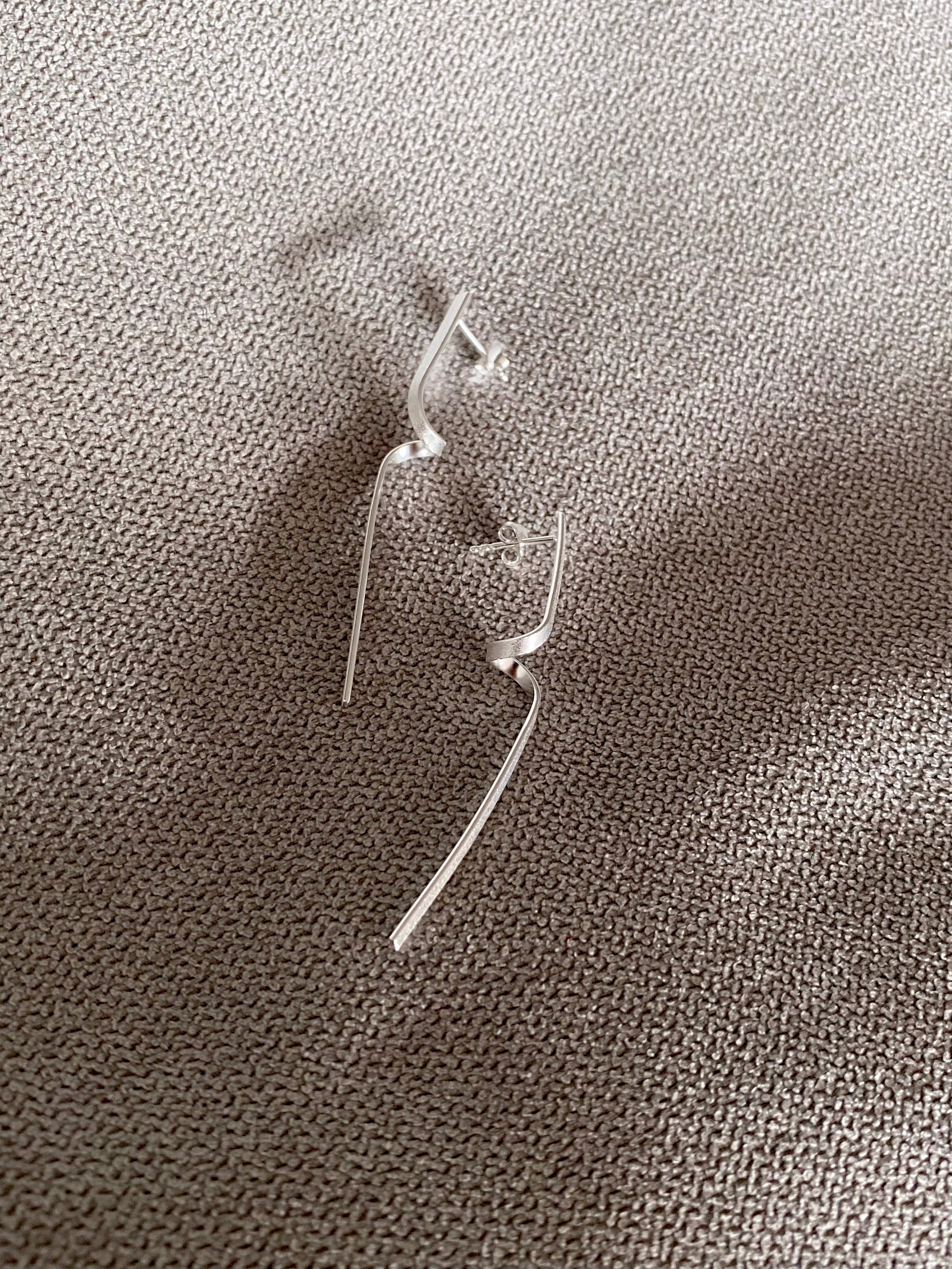 Silver Flow Earrings